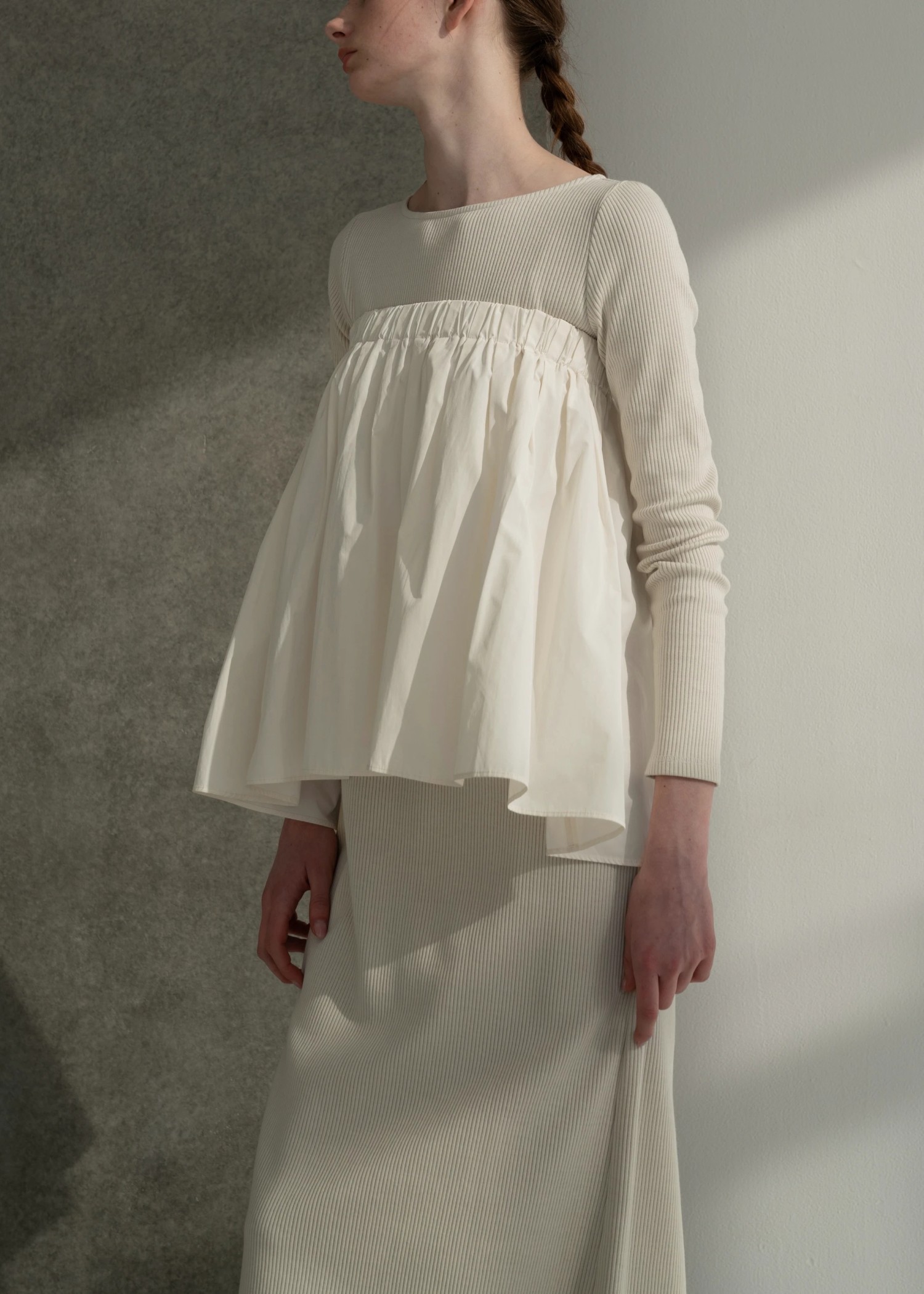 gather bare tops combination rib OP