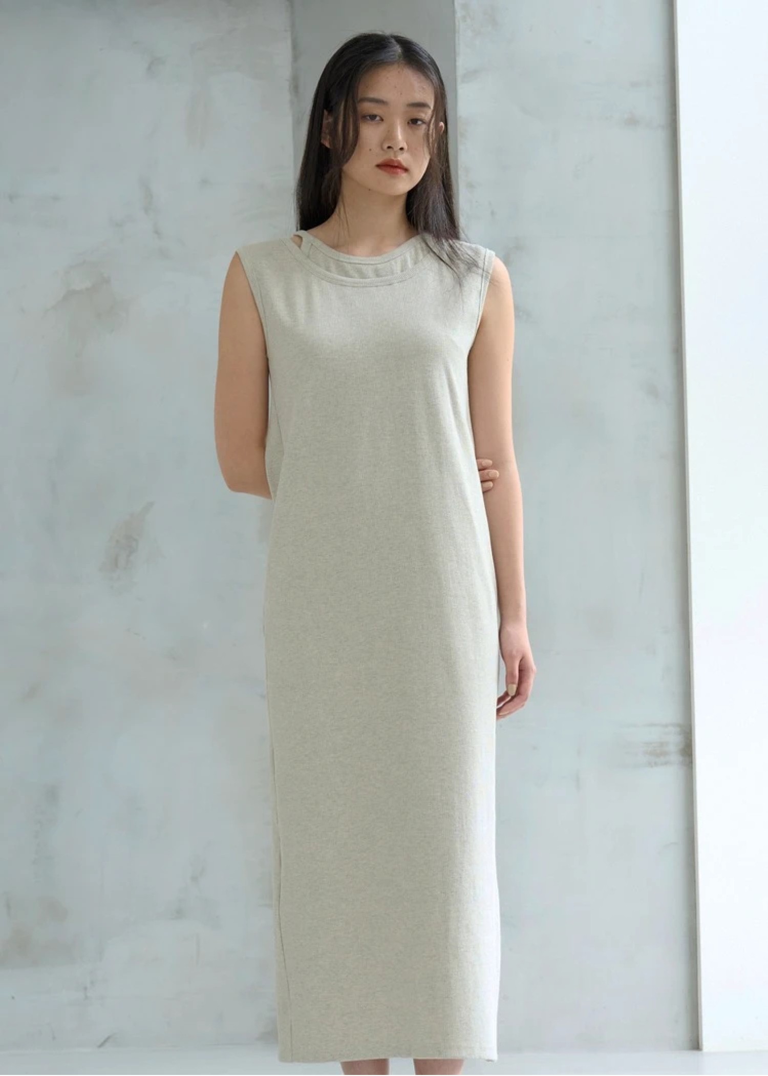 open shoulder layered like rib OP