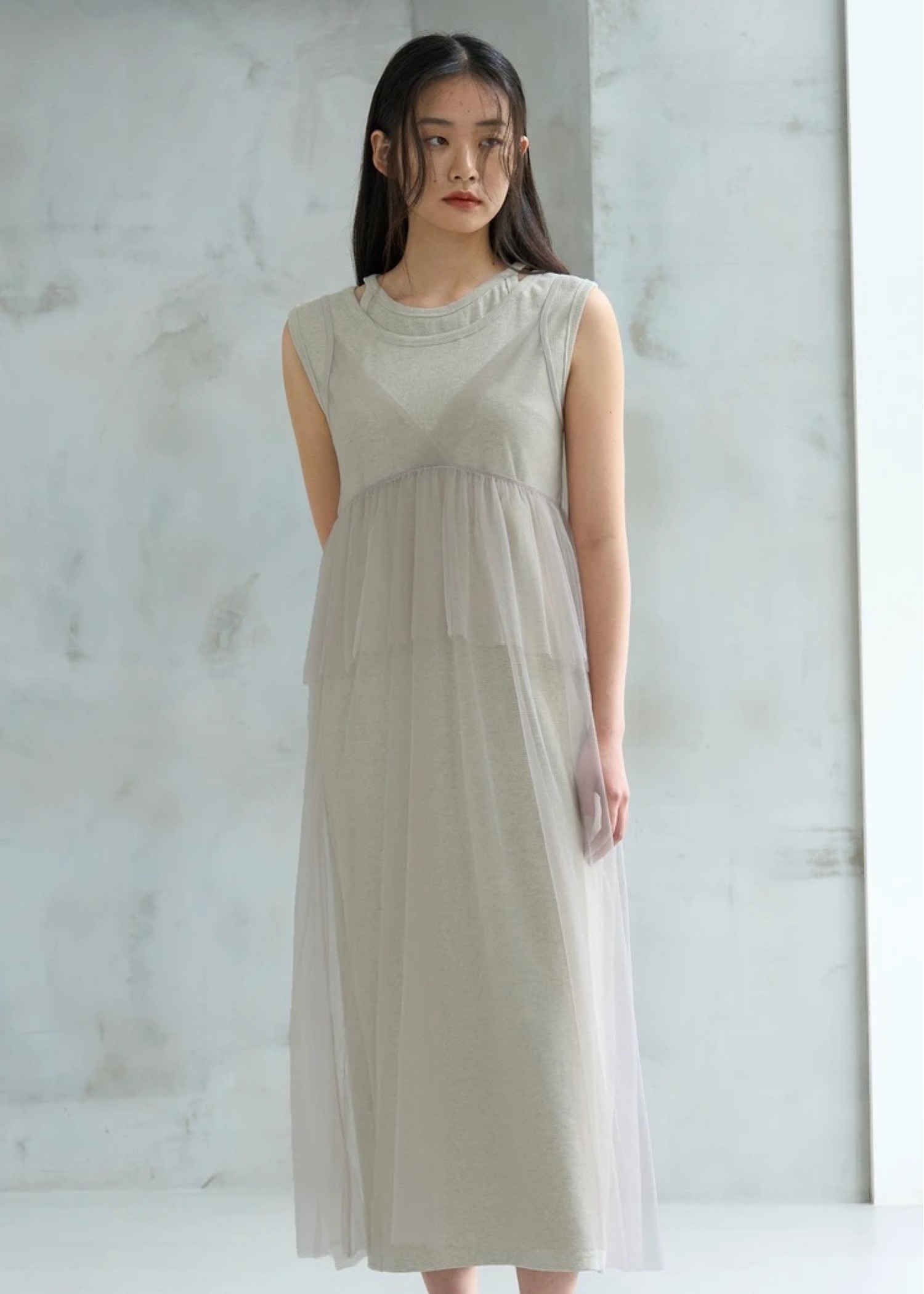 open shoulder layered like rib OP