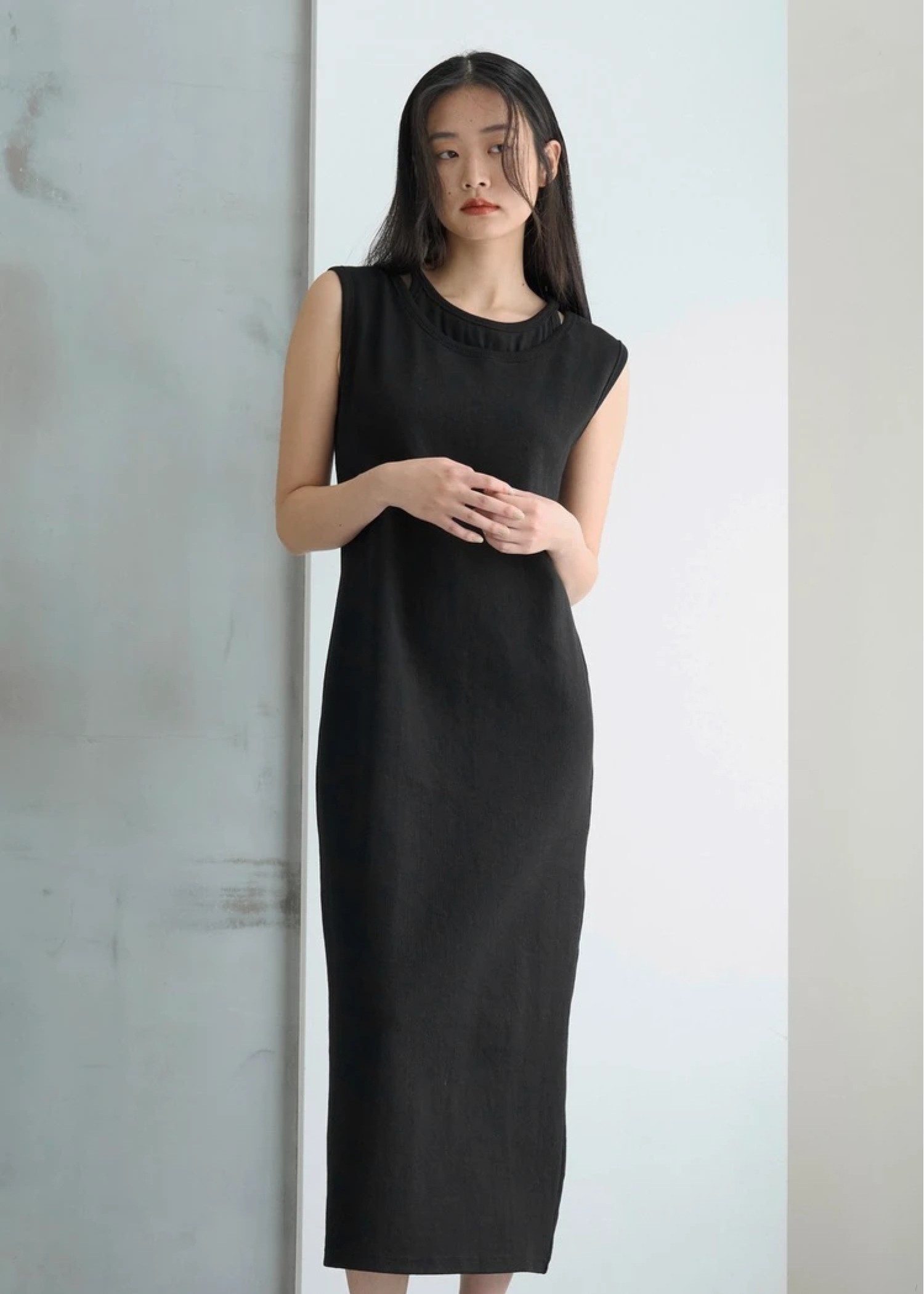 open shoulder layered like rib OP