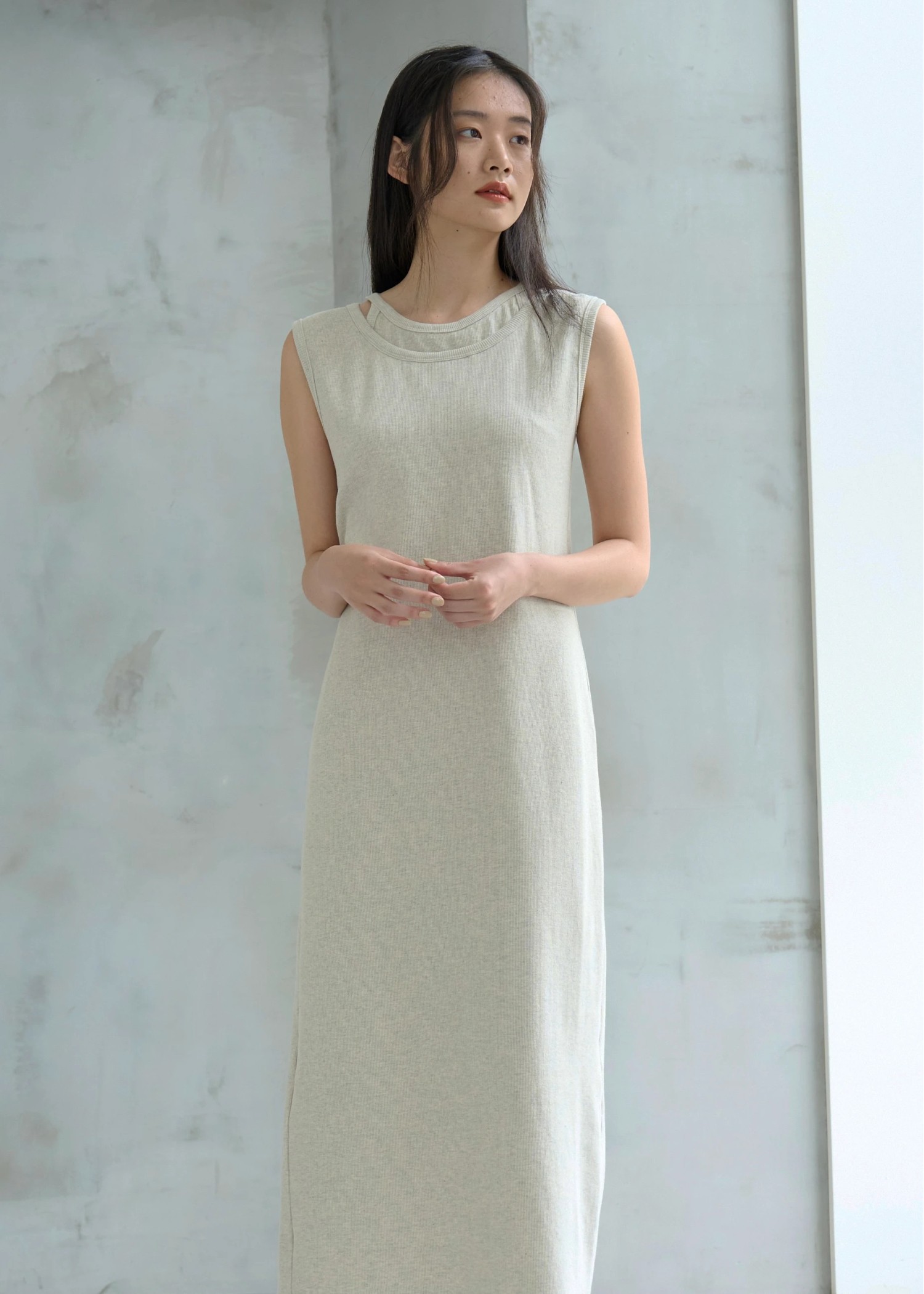 open shoulder layered like rib OP