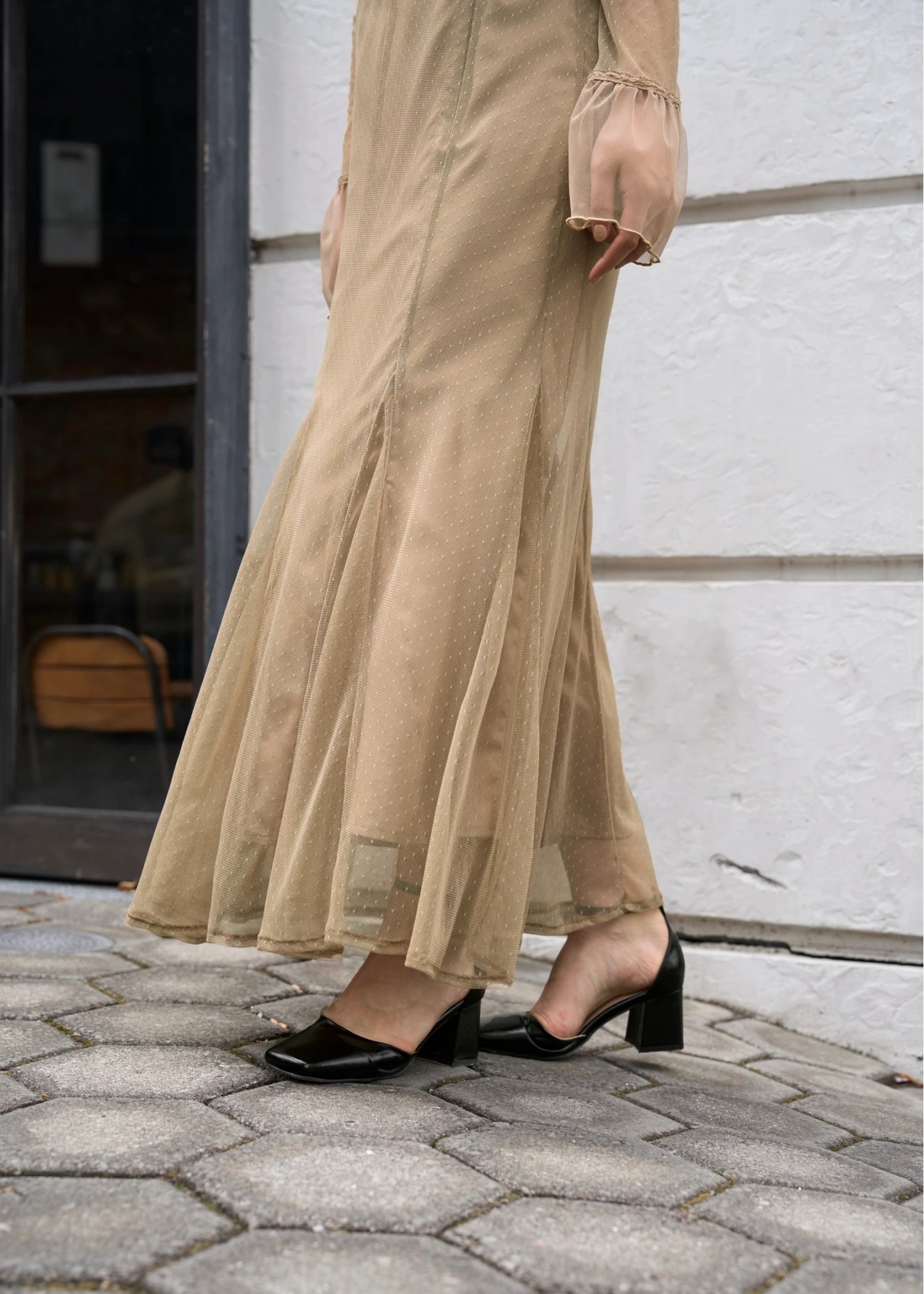 dot tulle sheer mermaid OP