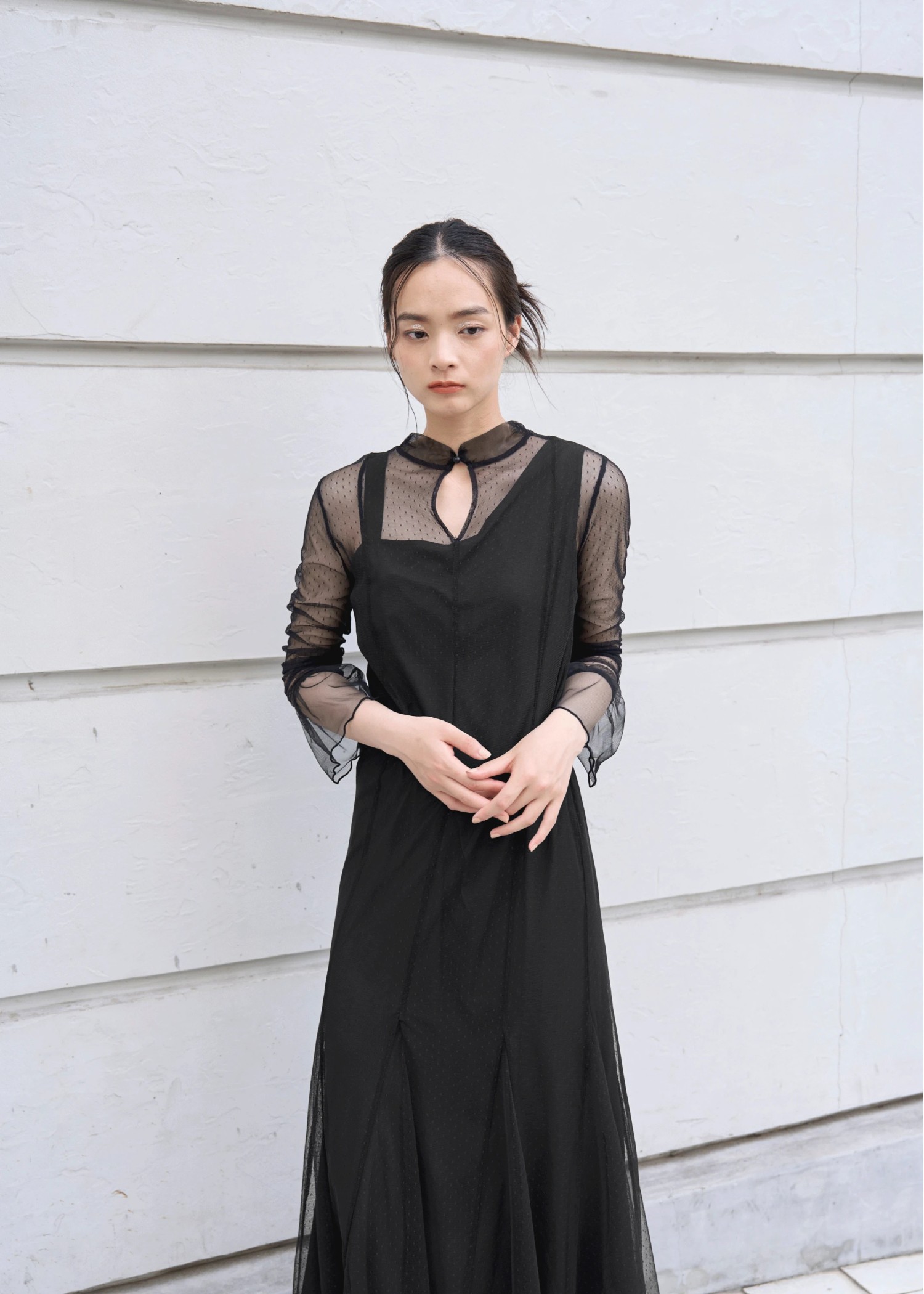 dot tulle sheer mermaid OP