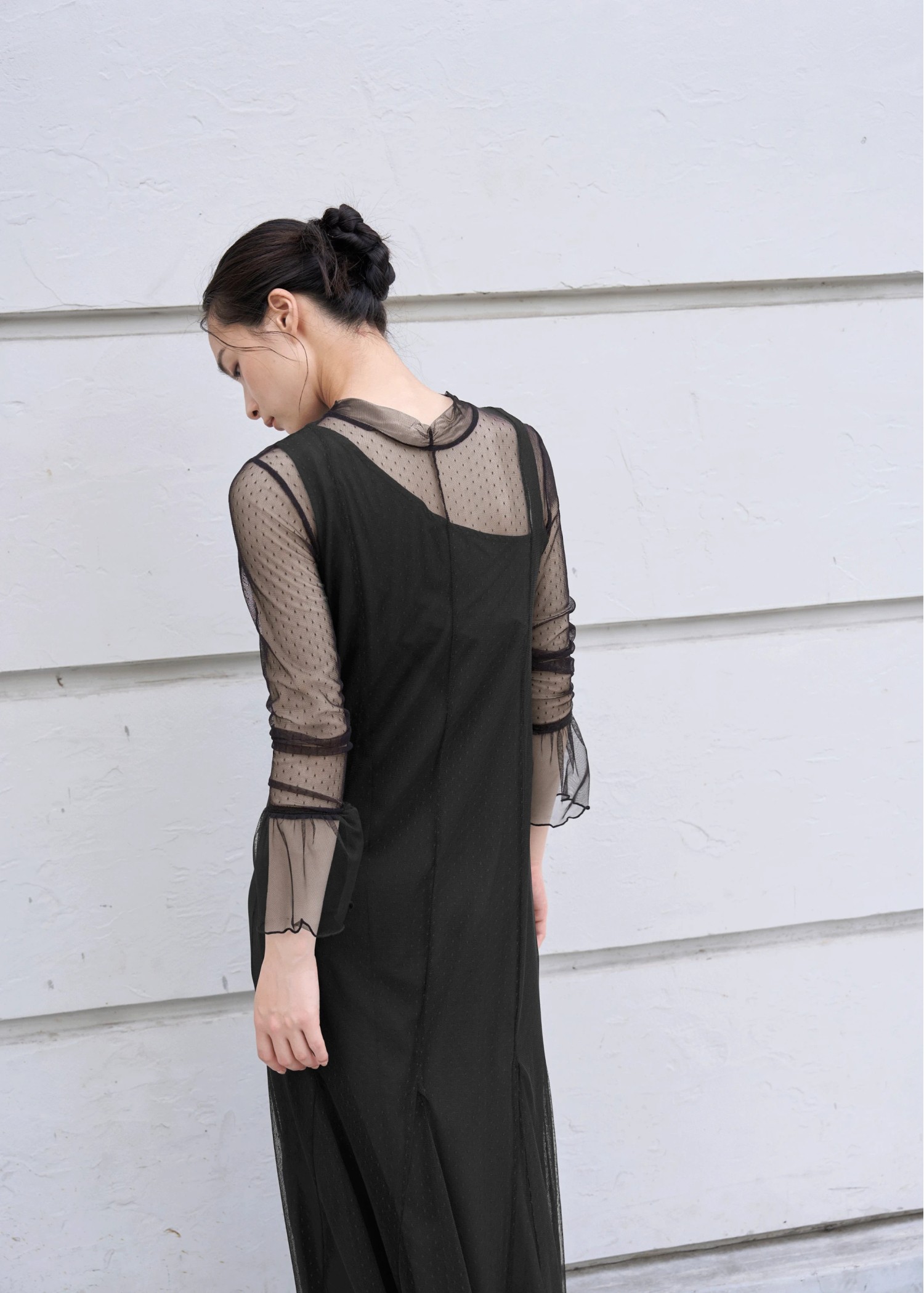 dot tulle sheer mermaid OP