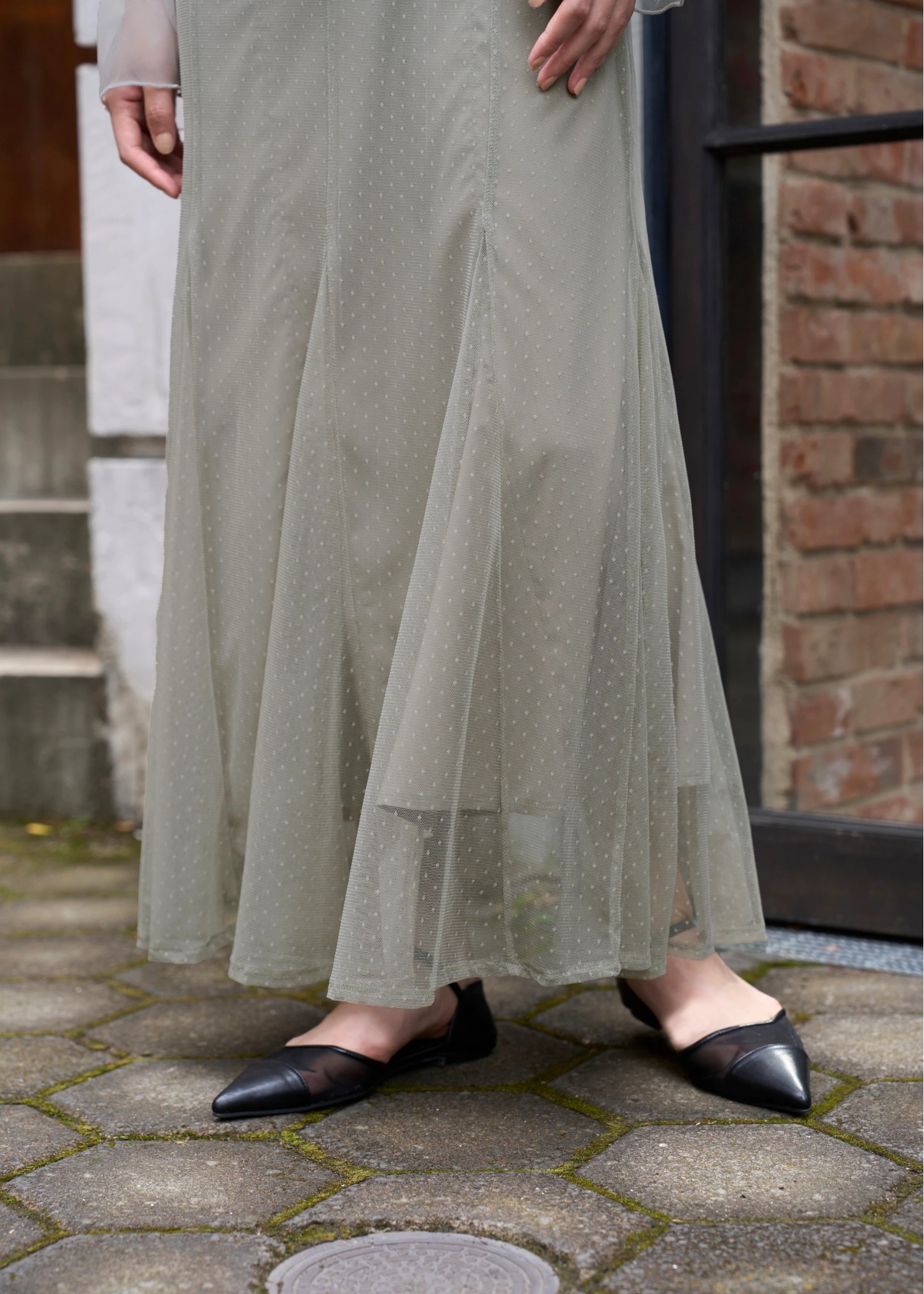 dot tulle sheer mermaid OP