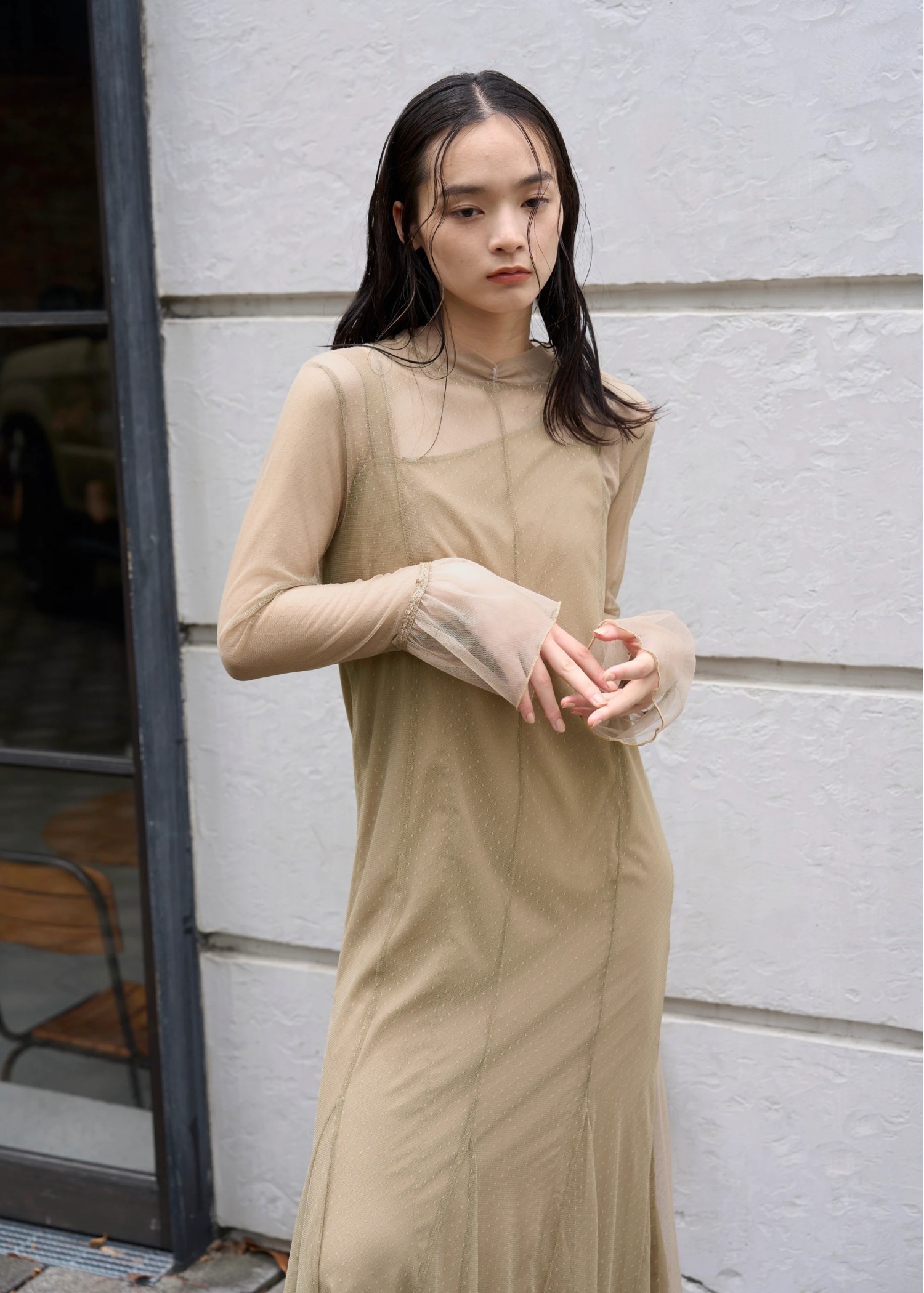 dot tulle sheer mermaid OP