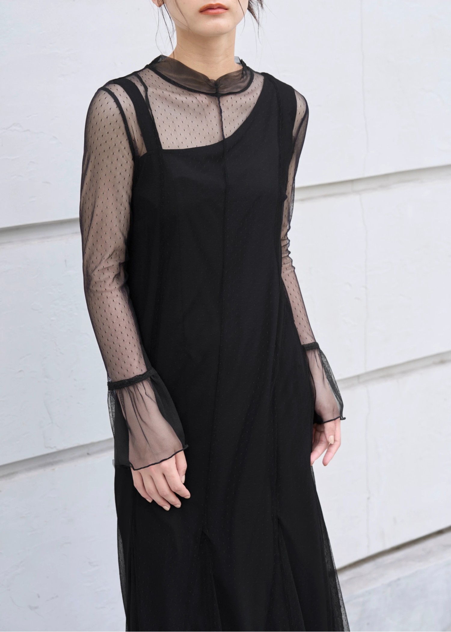 dot tulle sheer mermaid OP