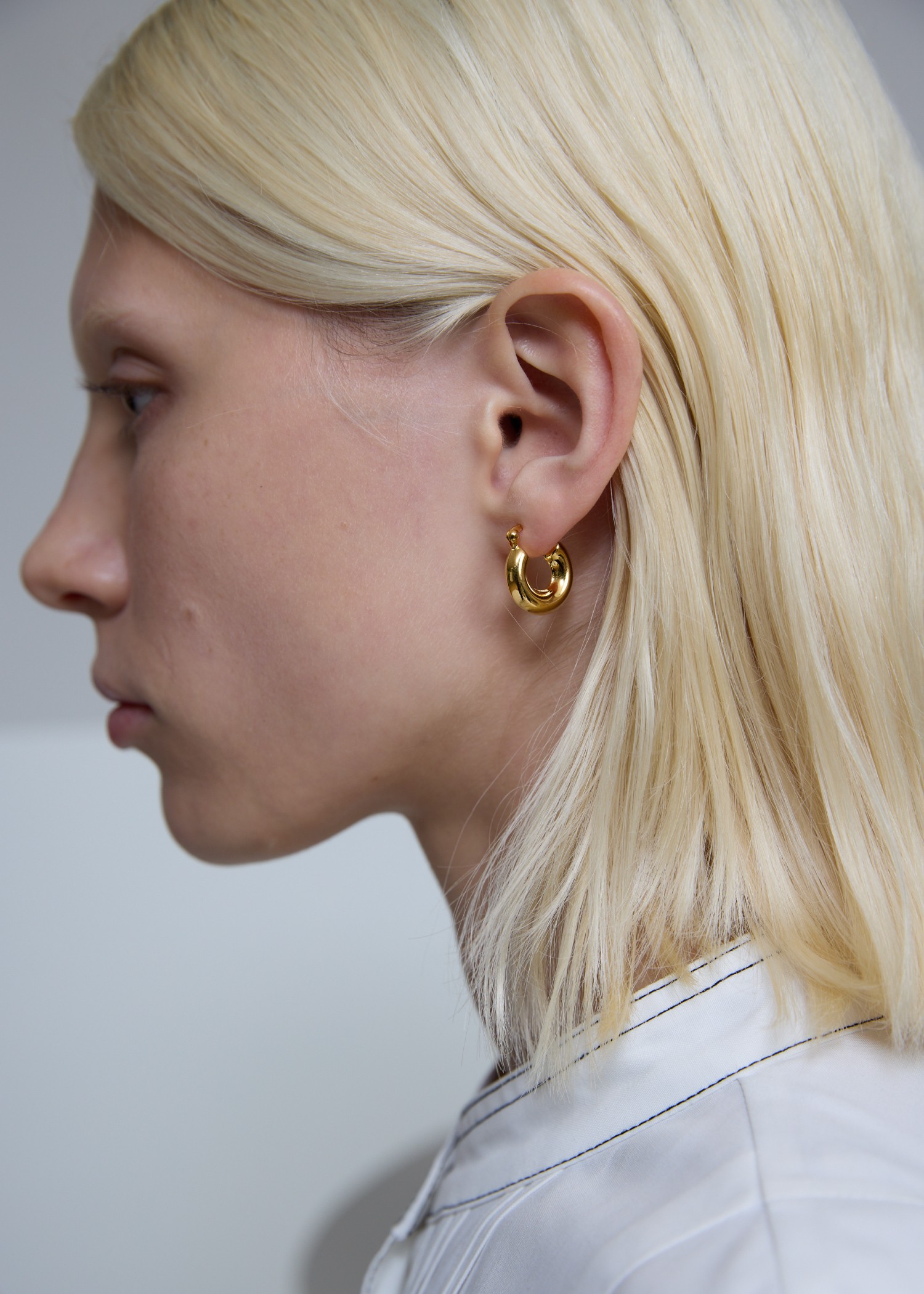 small bold mini hoop pierce