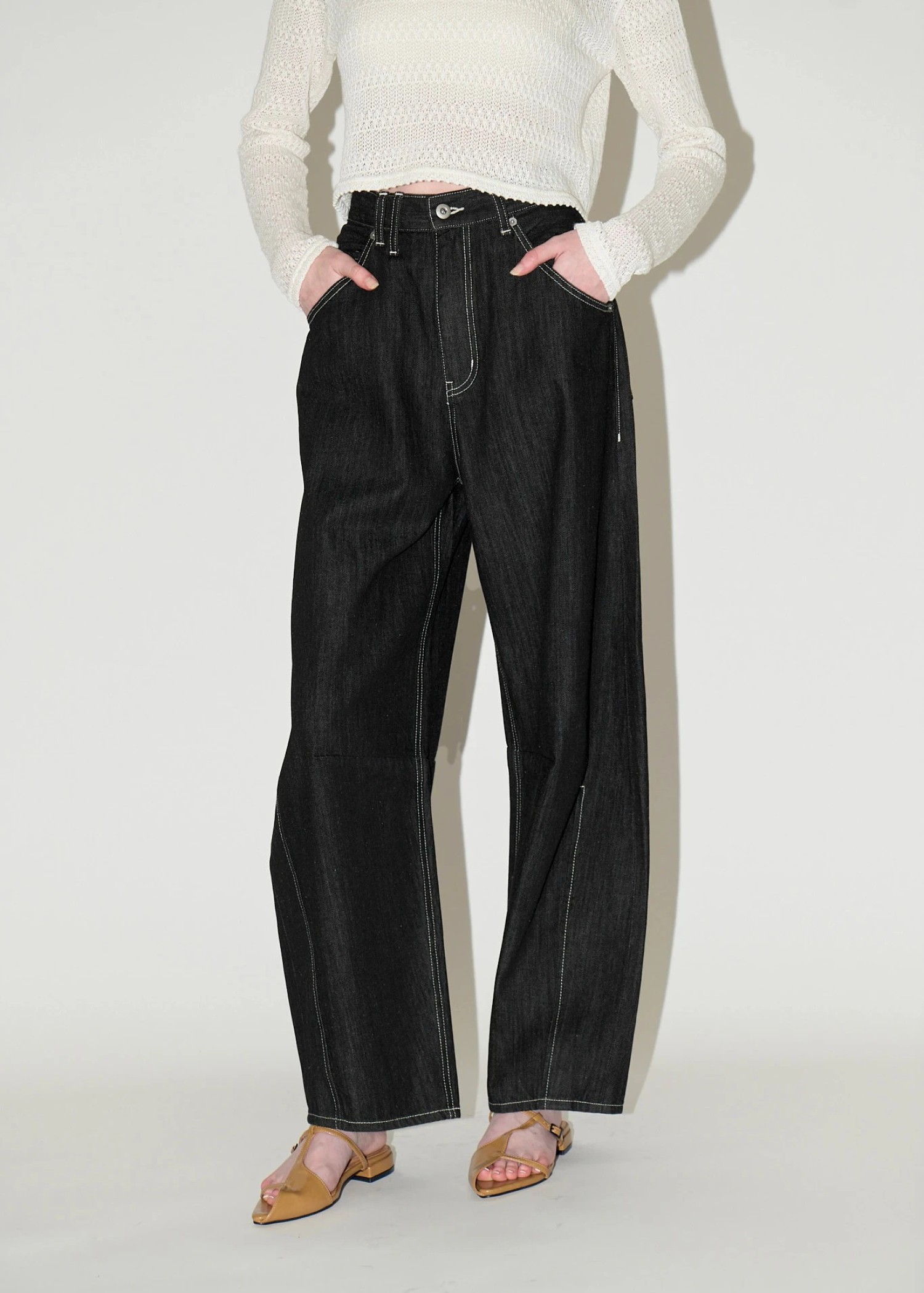 darts curve silhouette denim PT