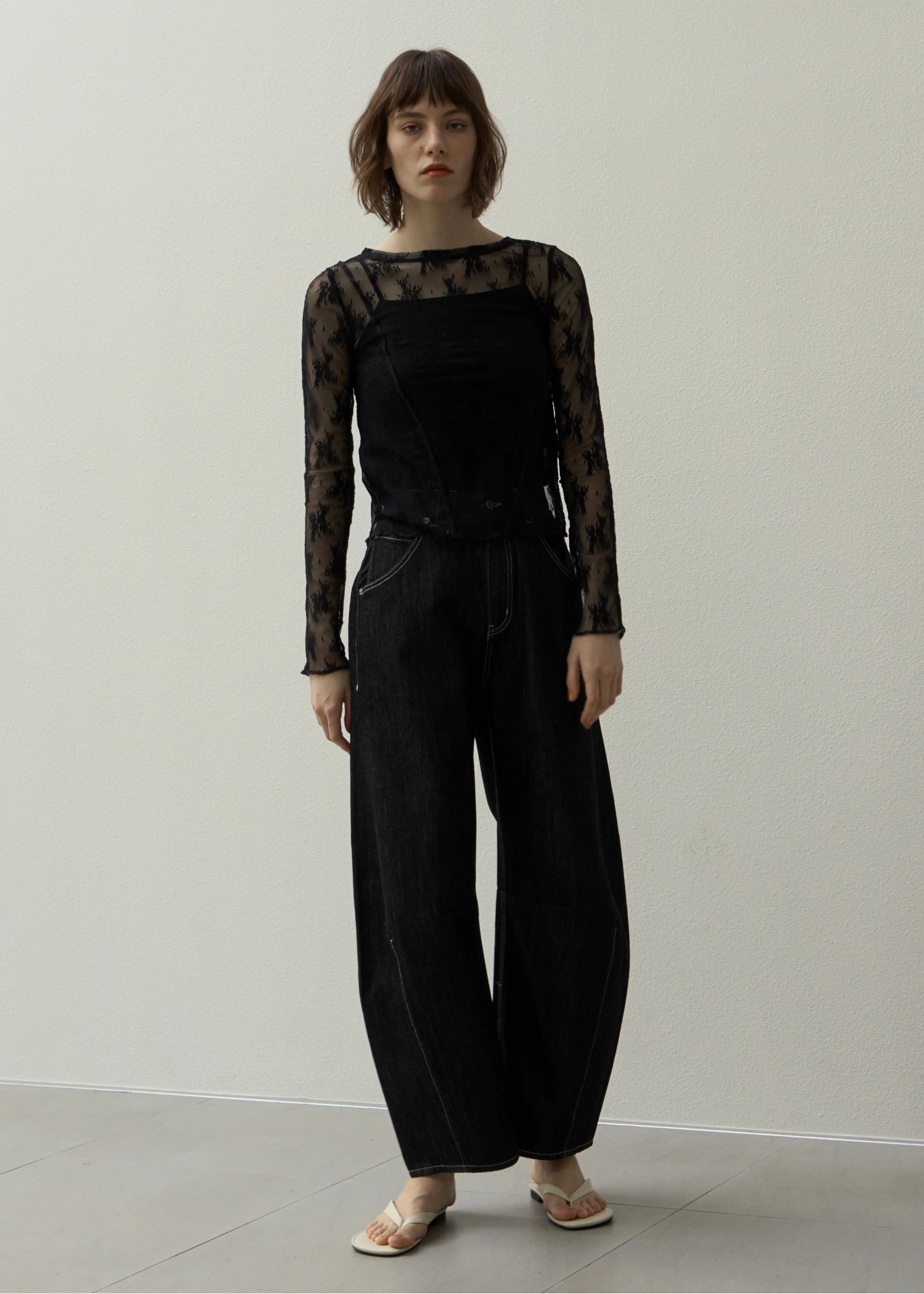 darts curve silhouette denim PT