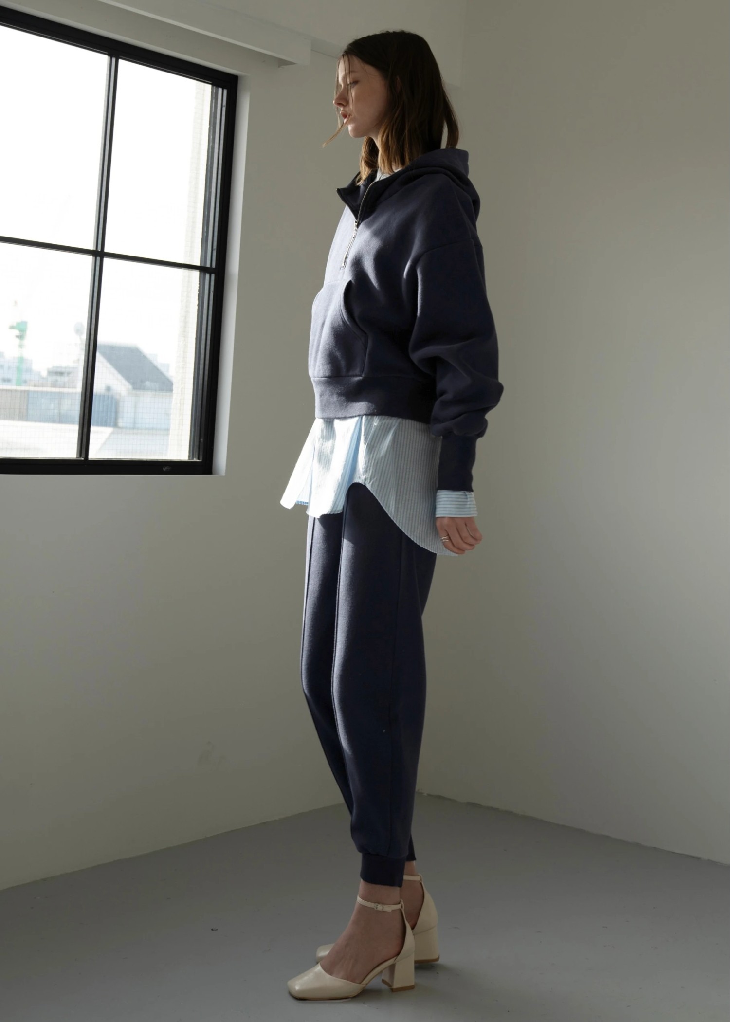 sweat raised back jogger slit PT