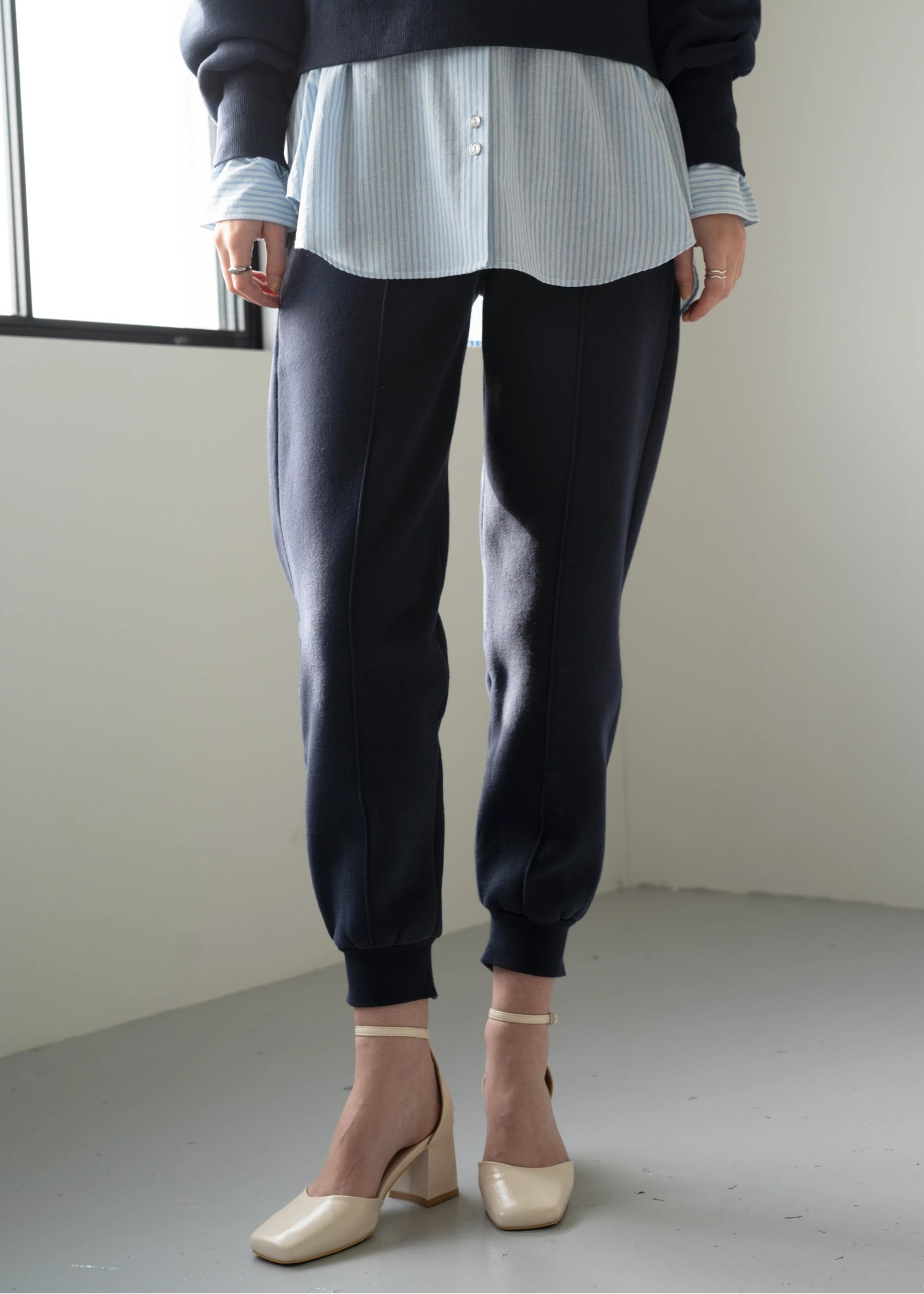 sweat raised back jogger slit PT