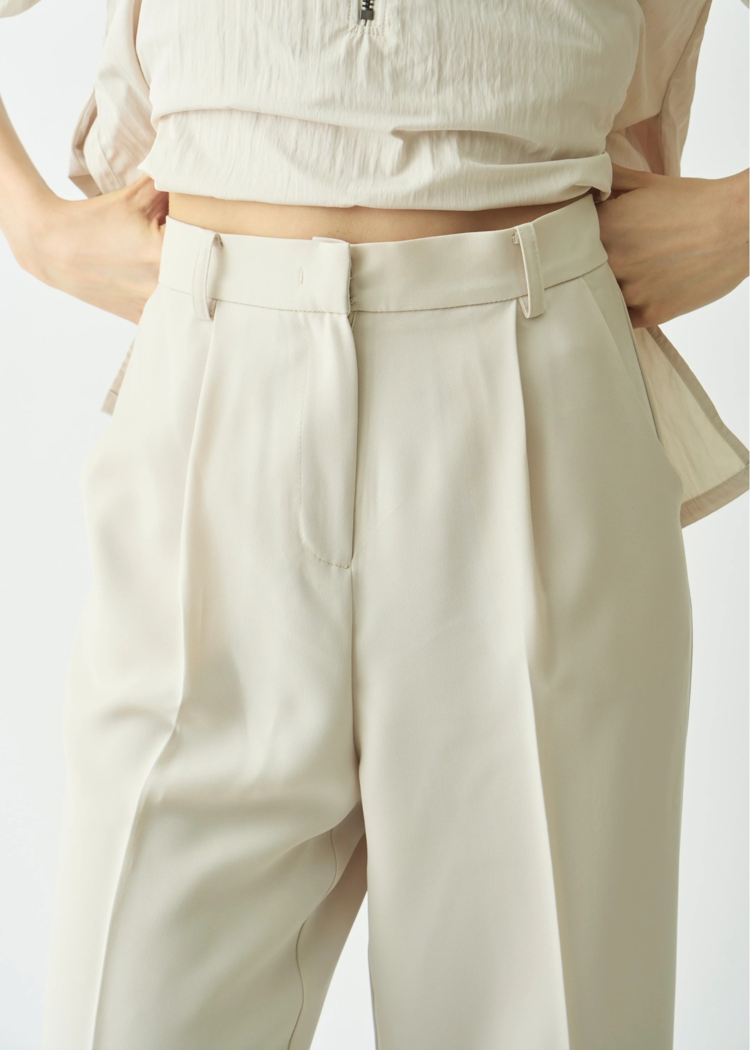 tuck center press slacks PT