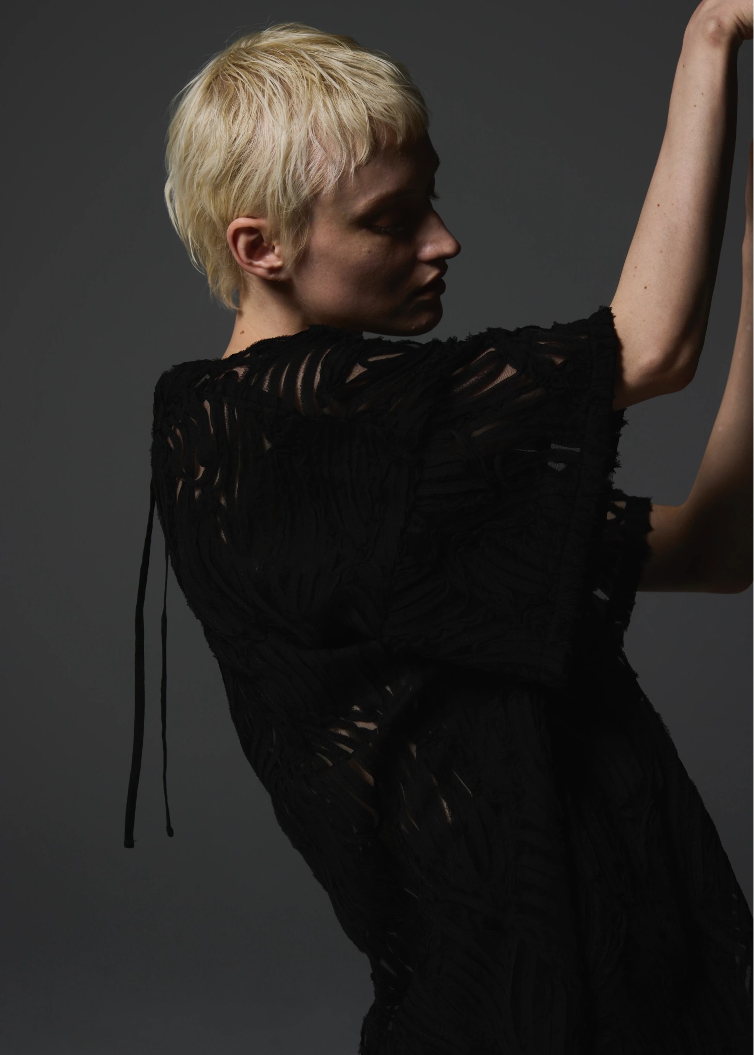 relax chiffon tape embroidery slit PT