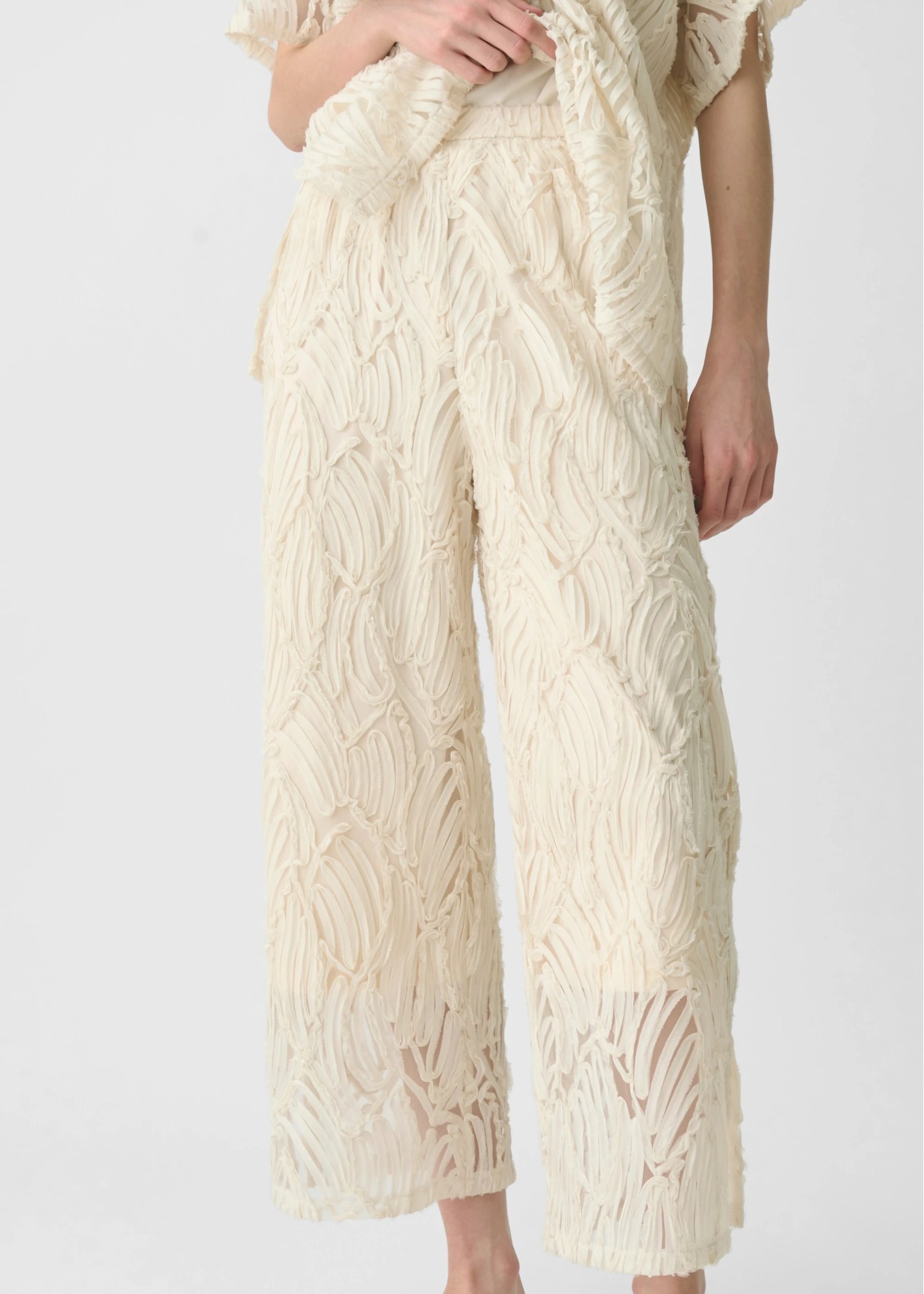 relax chiffon tape embroidery slit PT