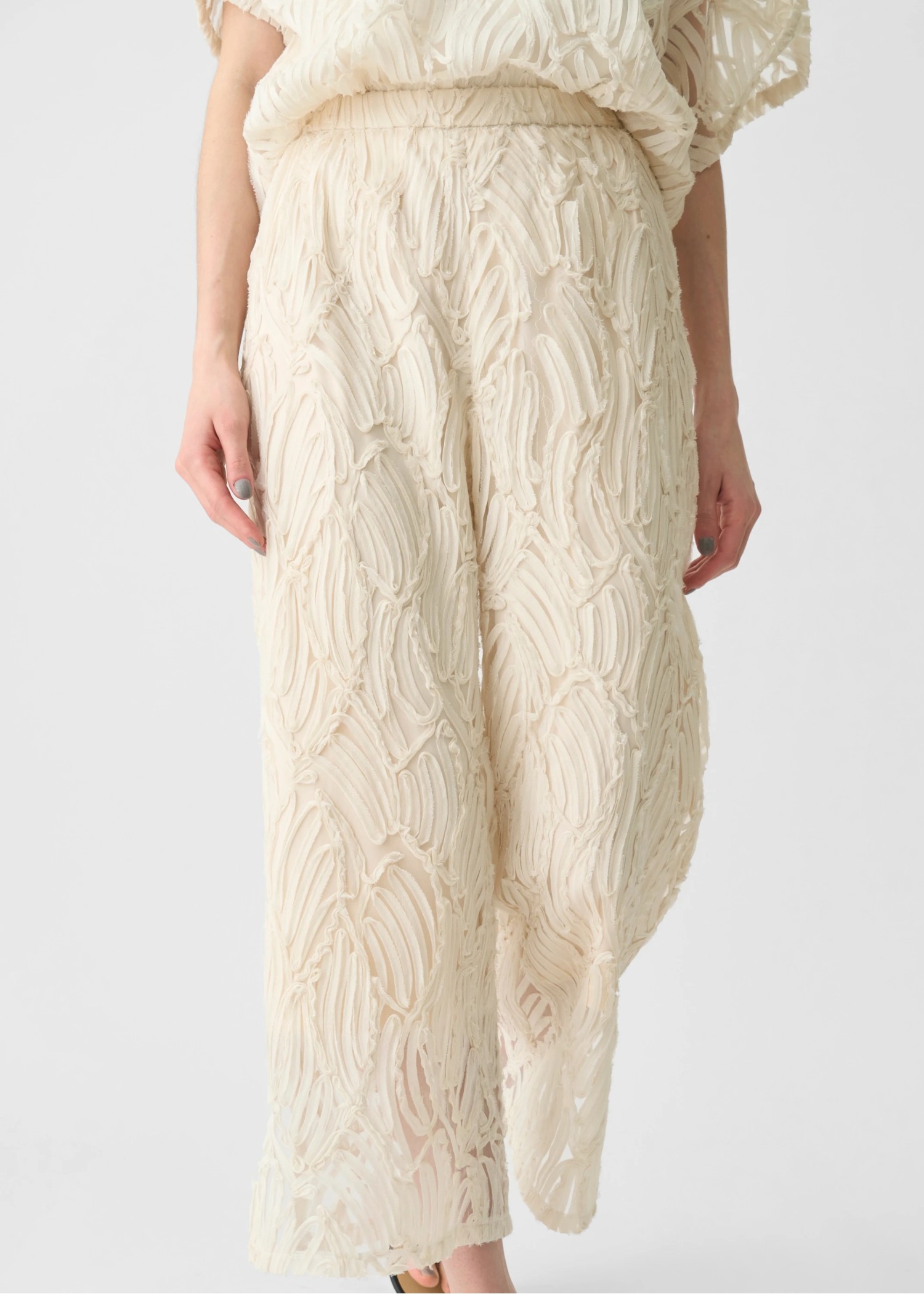 relax chiffon tape embroidery slit PT