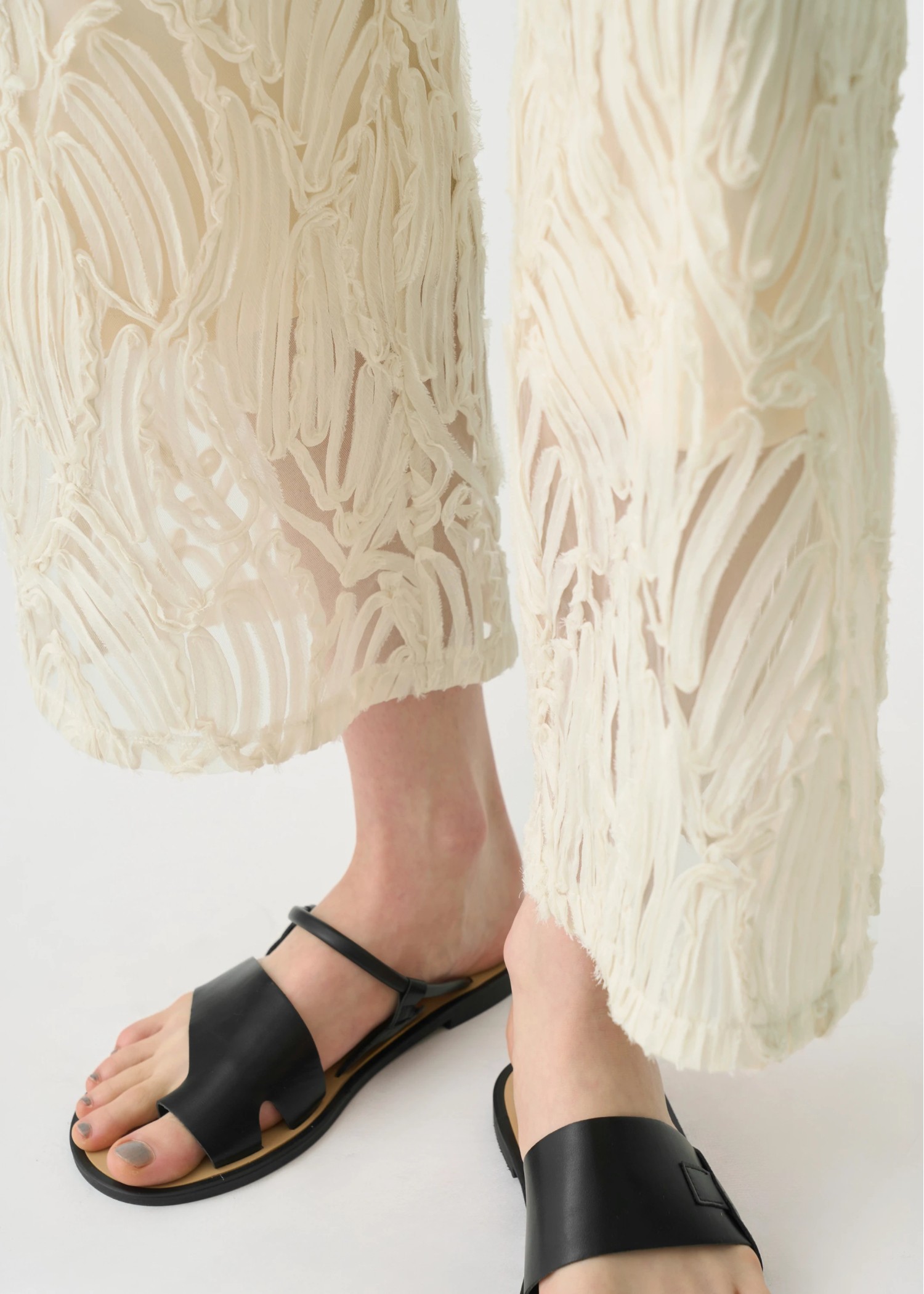 relax chiffon tape embroidery slit PT