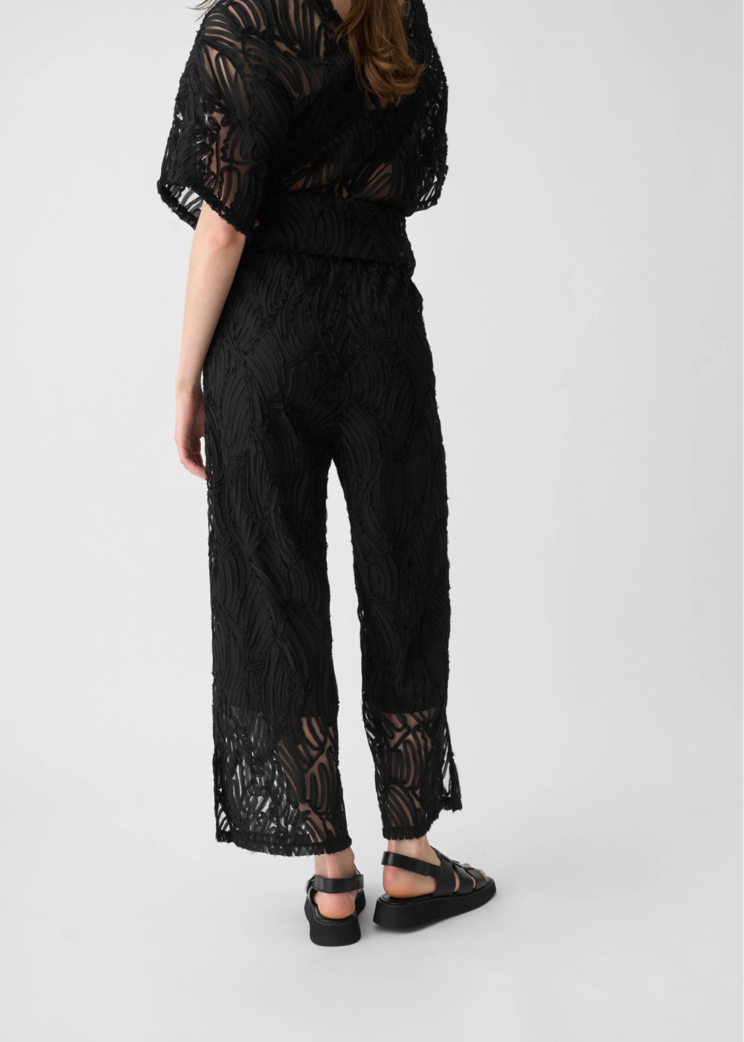 relax chiffon tape embroidery slit PT