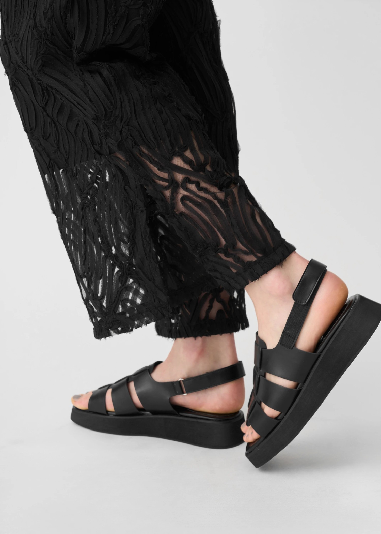 relax chiffon tape embroidery slit PT