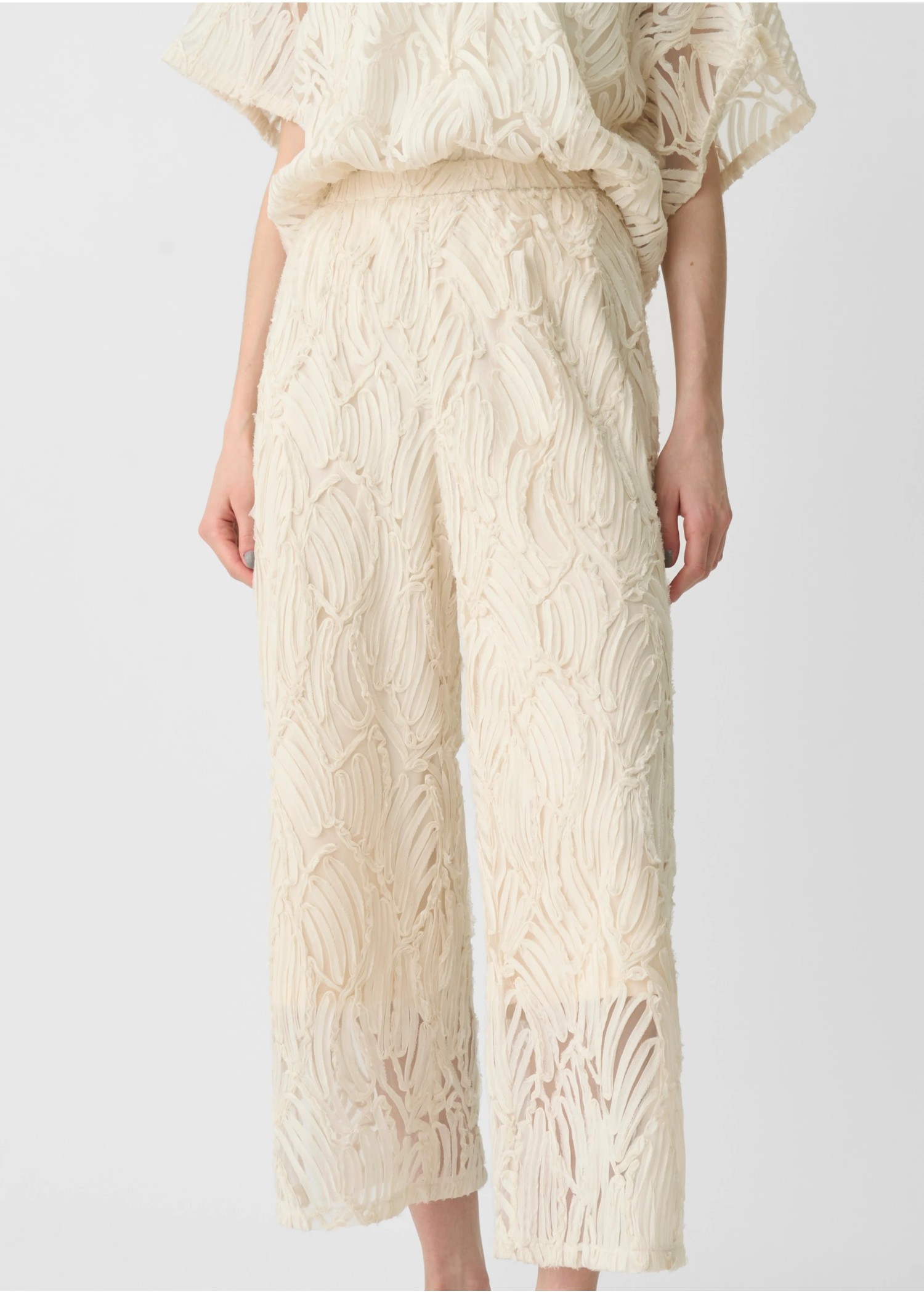 relax chiffon tape embroidery slit PT