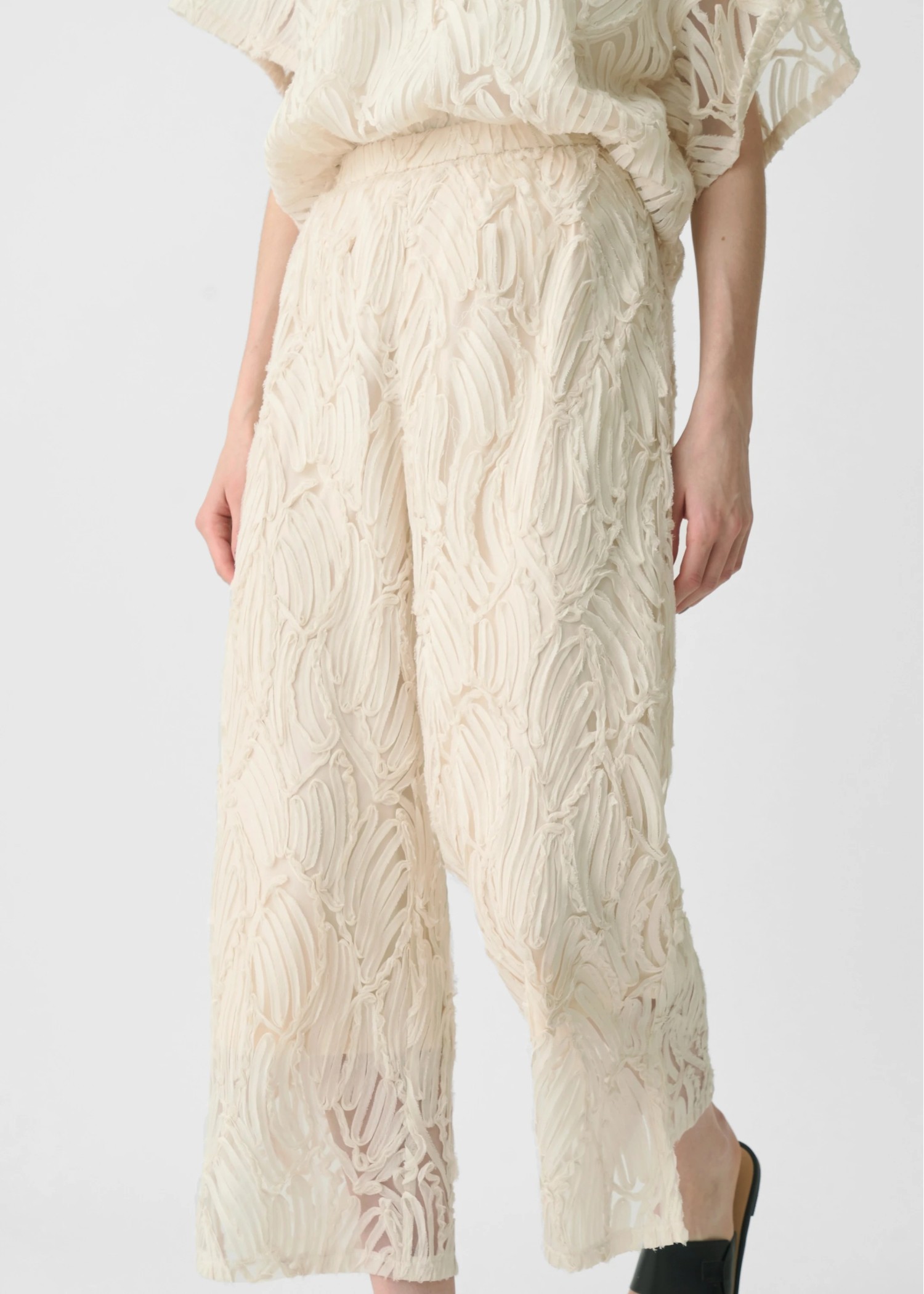 relax chiffon tape embroidery slit PT