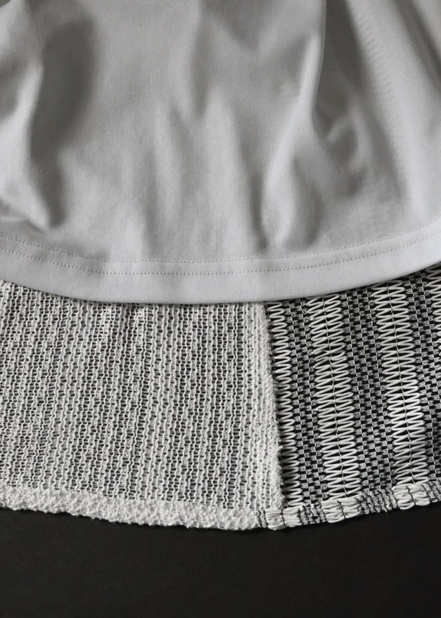 multi stripe lace panel flare SK