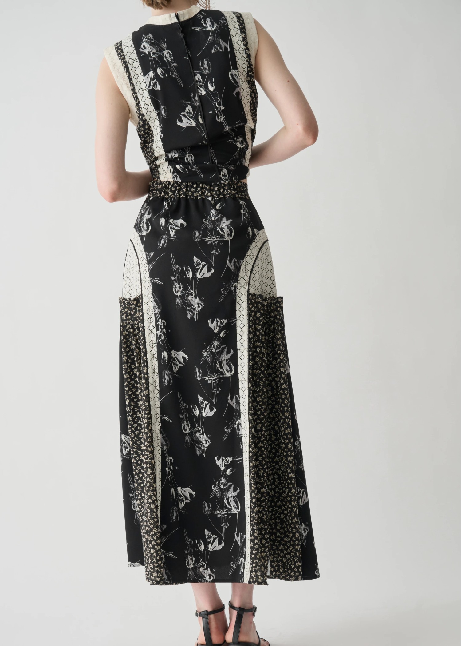 lace patchwork side tuck SK