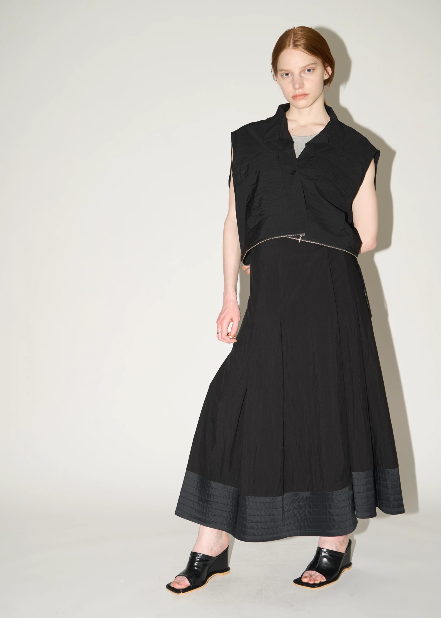 wrap pleats hem boundary SK