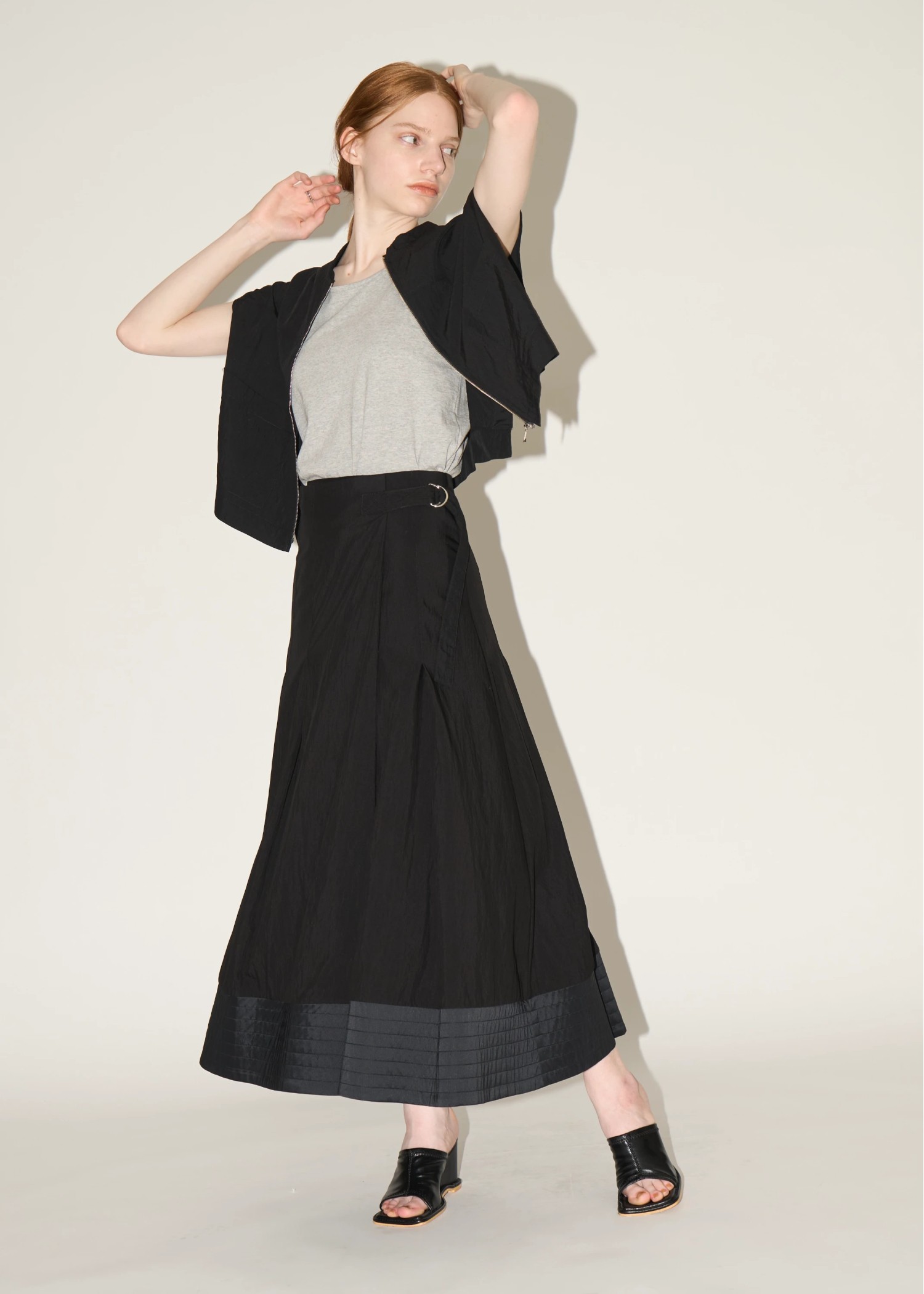 wrap pleats hem boundary SK