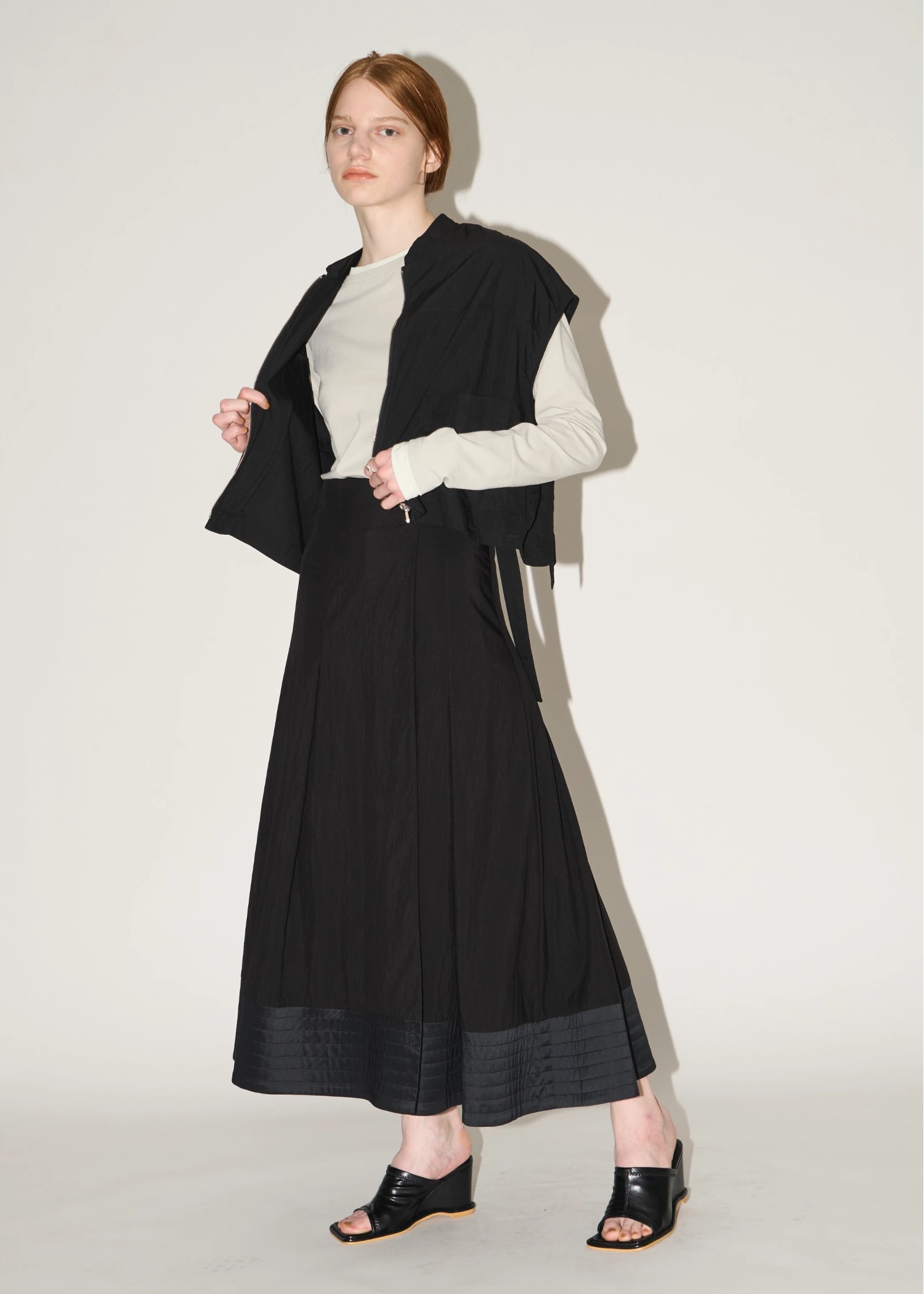 wrap pleats hem boundary SK