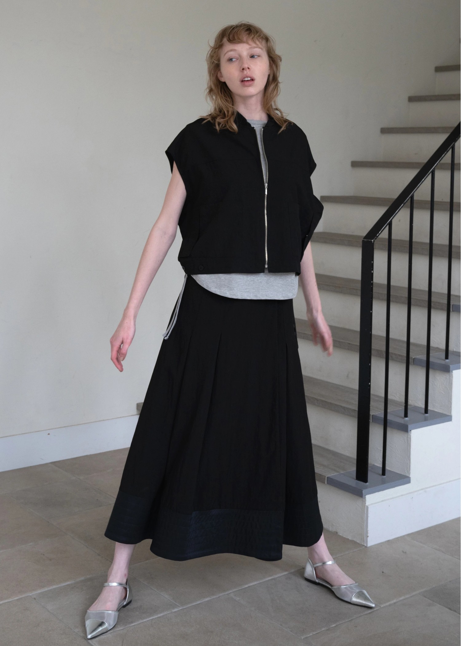 wrap pleats hem boundary SK