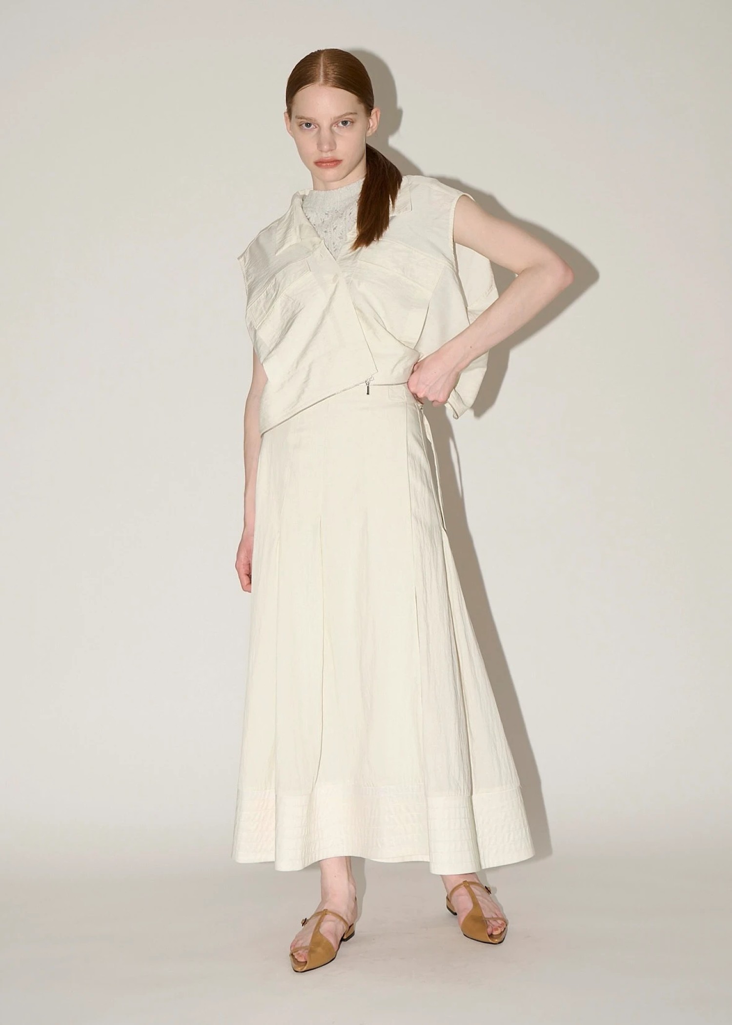 wrap pleats hem boundary SK