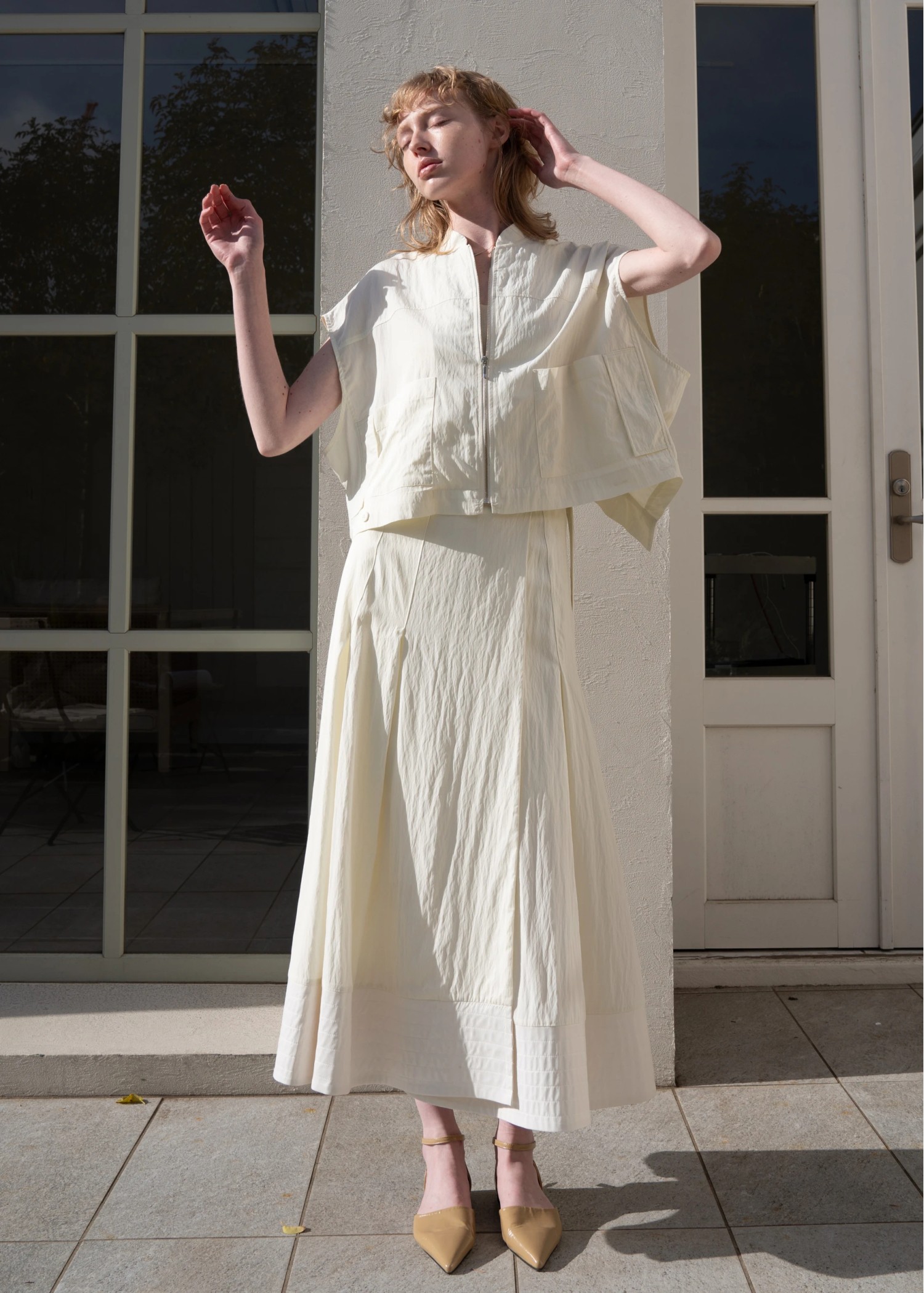 wrap pleats hem boundary SK