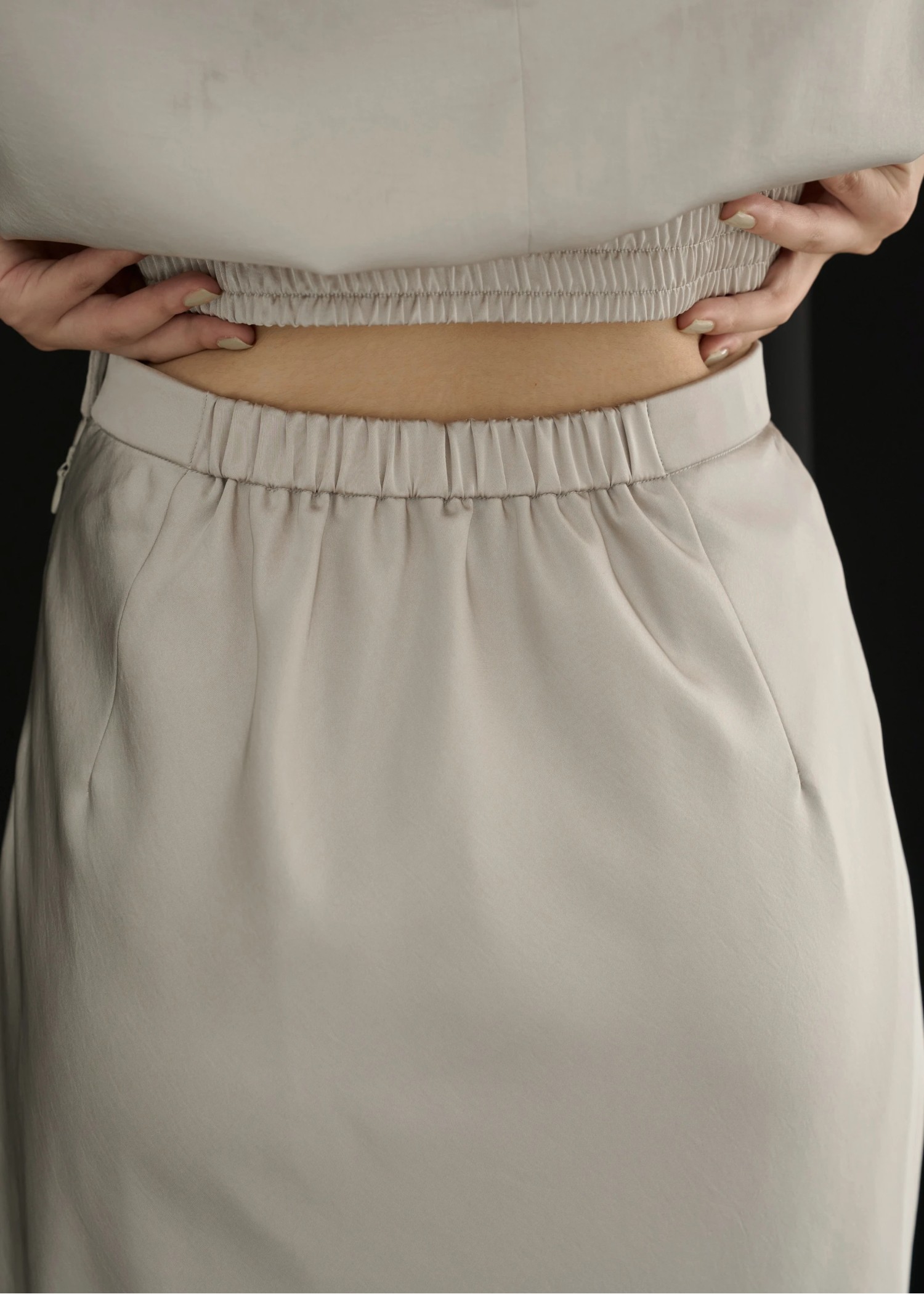 mat satin patch pocket mermaid SK