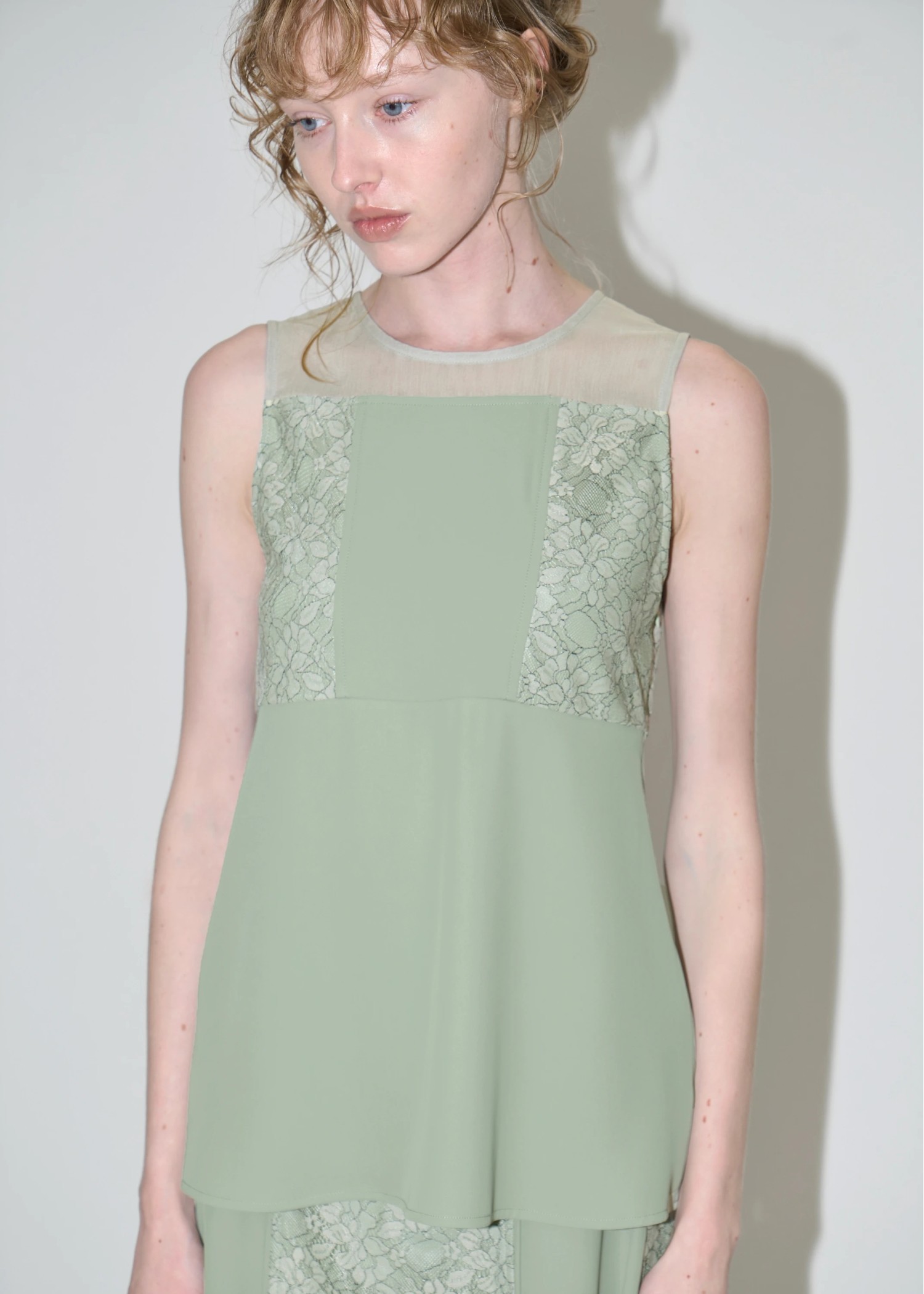 organdy bolero lace patchwork 3 piece SET UP