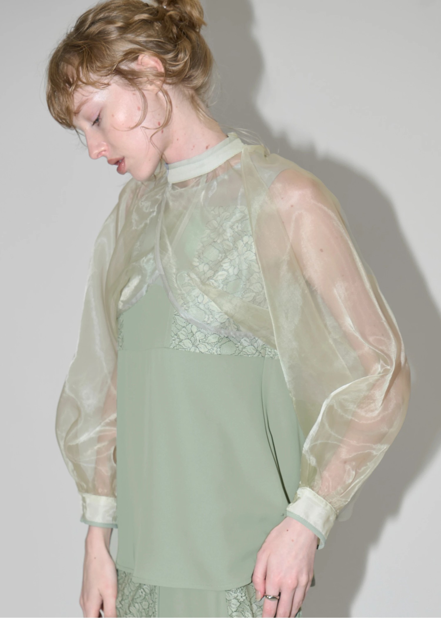 organdy bolero lace patchwork 3 piece SET UP