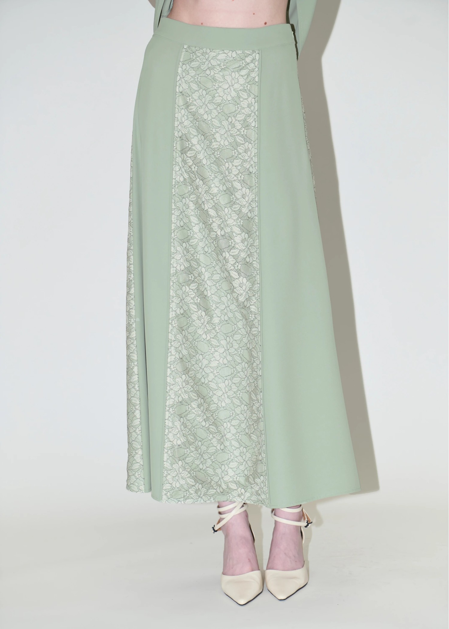 organdy bolero lace patchwork 3 piece SET UP