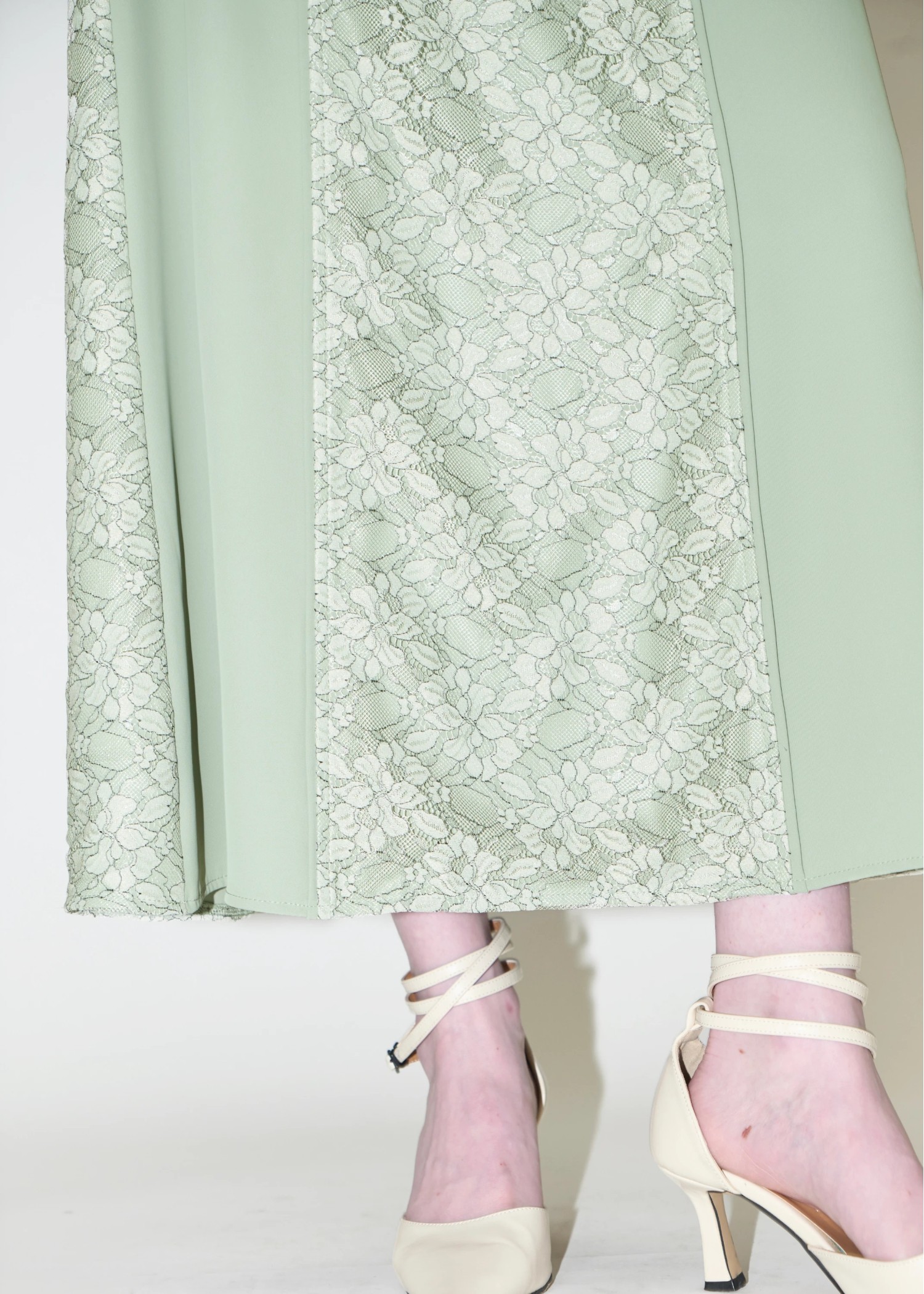 organdy bolero lace patchwork 3 piece SET UP