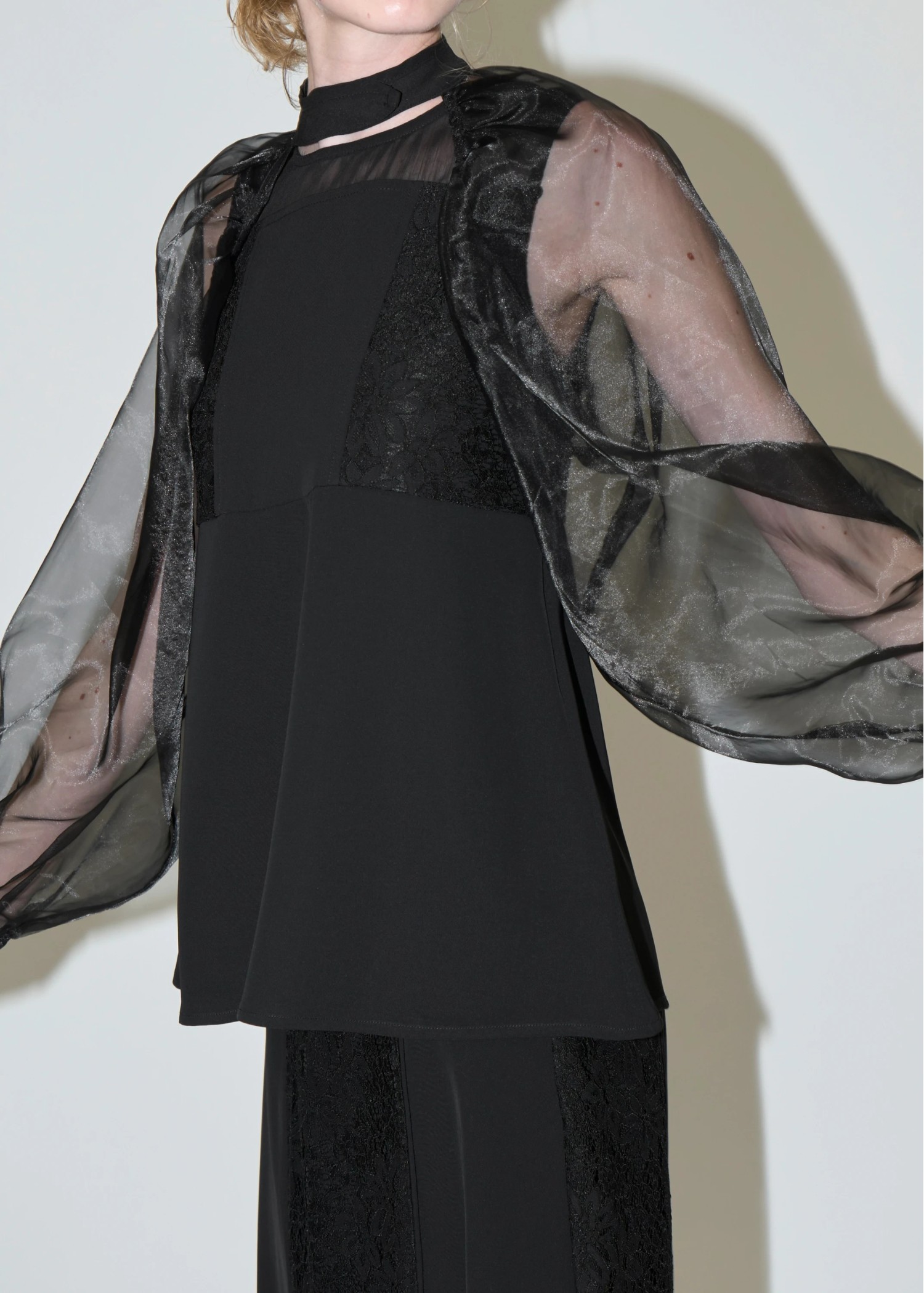 organdy bolero lace patchwork 3 piece SET UP