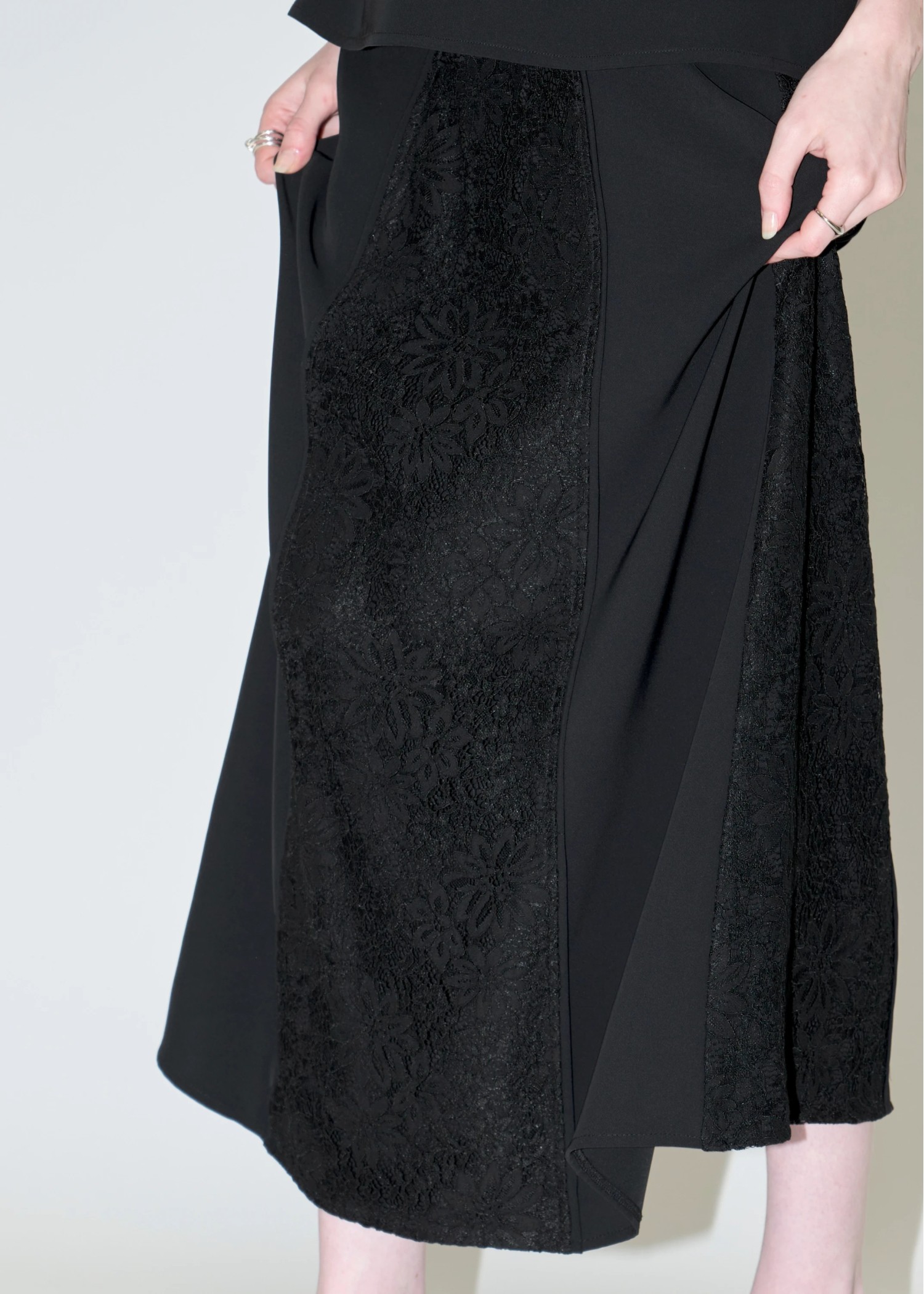 organdy bolero lace patchwork 3 piece SET UP