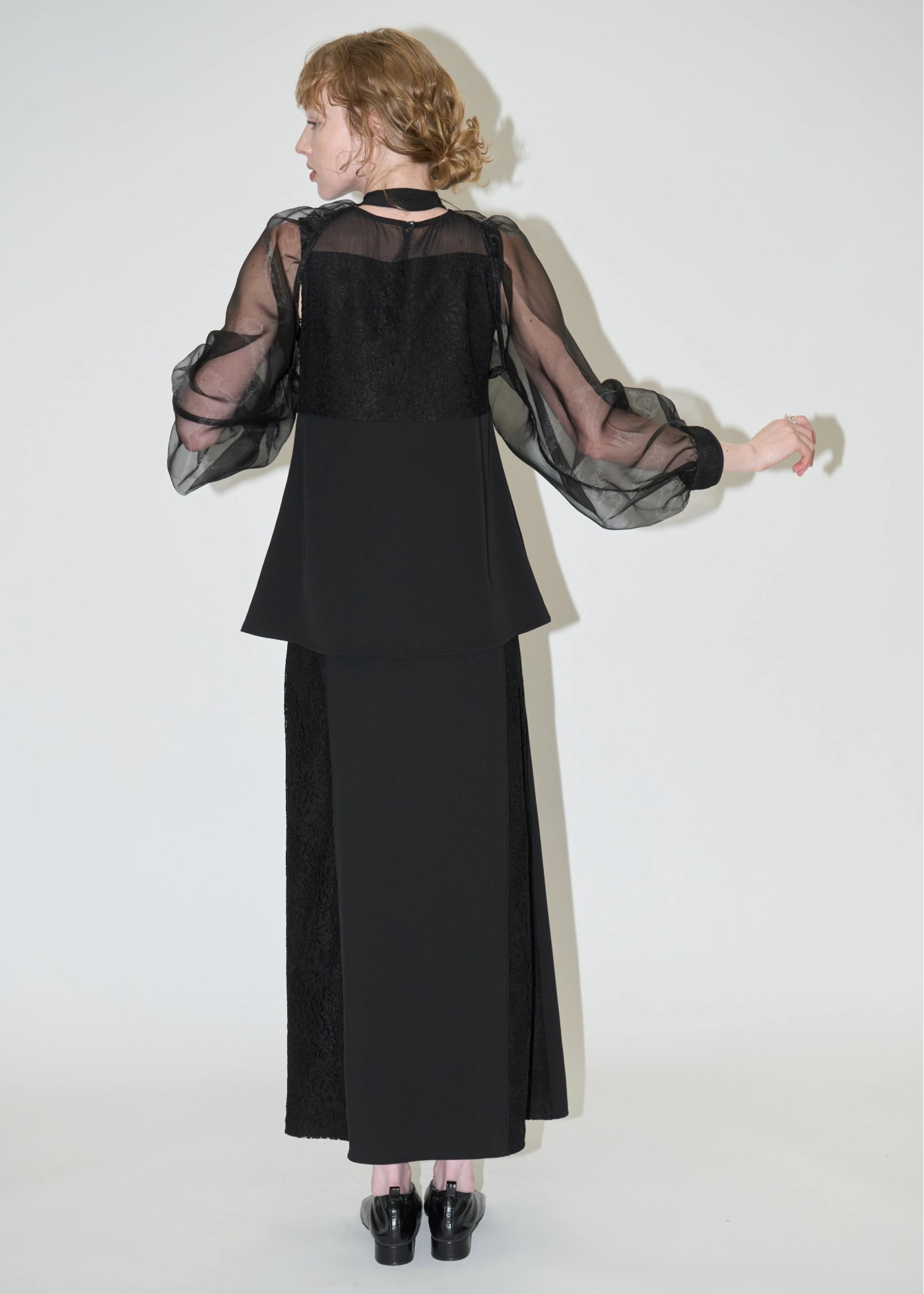 organdy bolero lace patchwork 3 piece SET UP