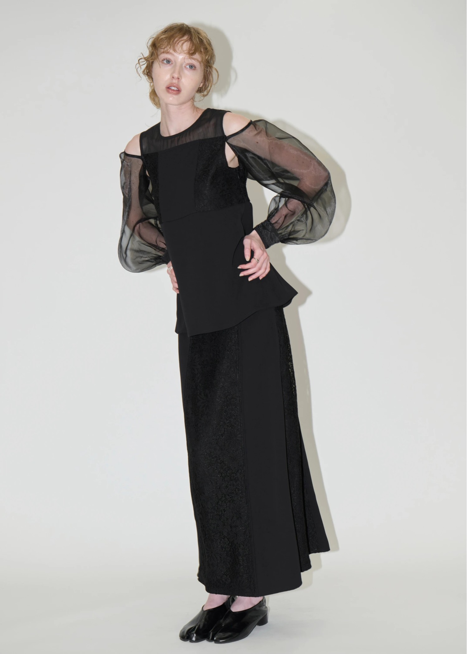 organdy bolero lace patchwork 3 piece SET UP