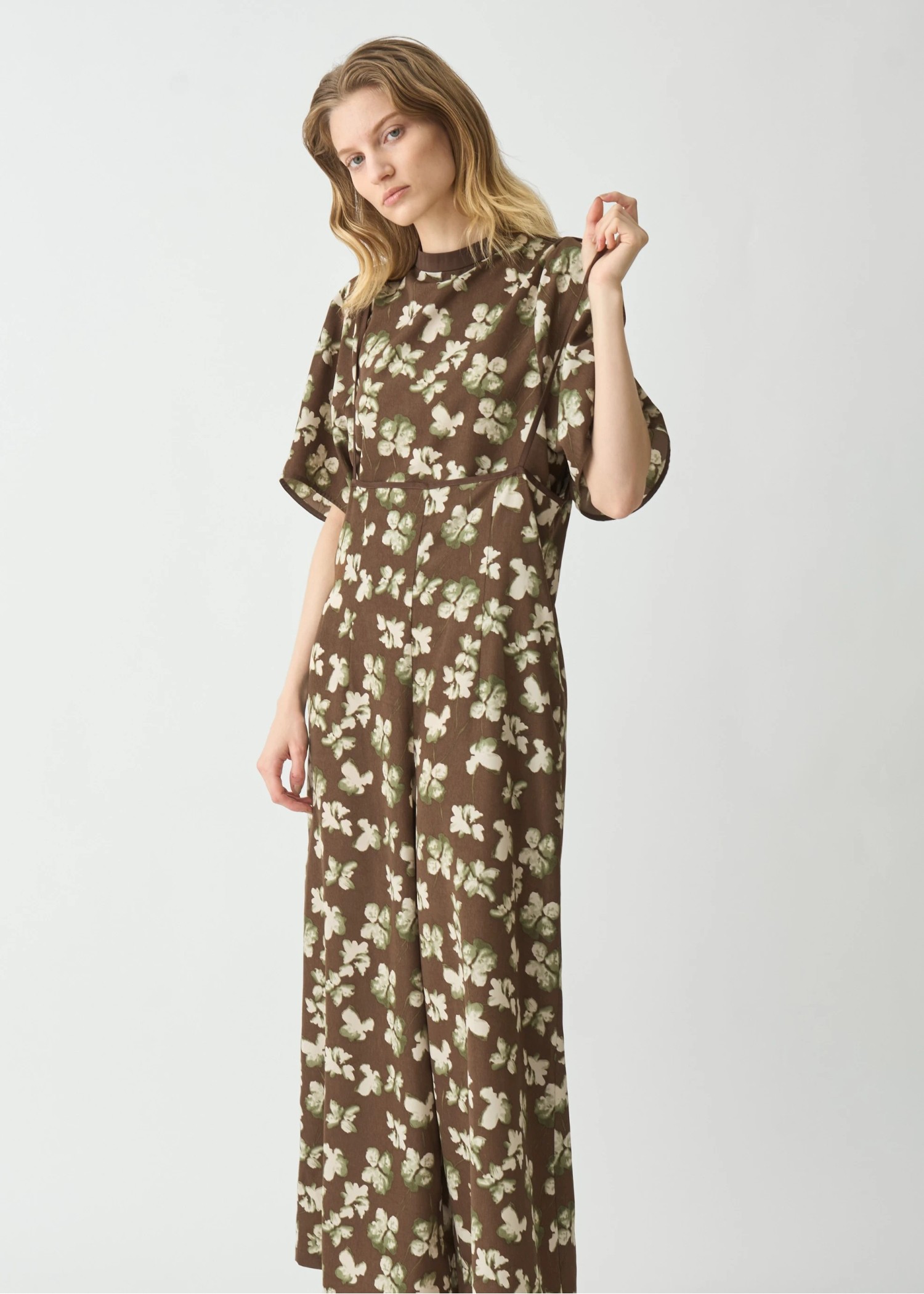 thin string flower overalls SET UP