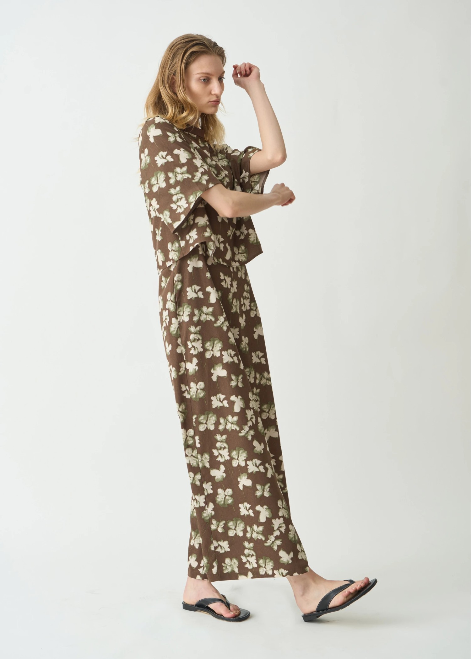 thin string flower overalls SET UP