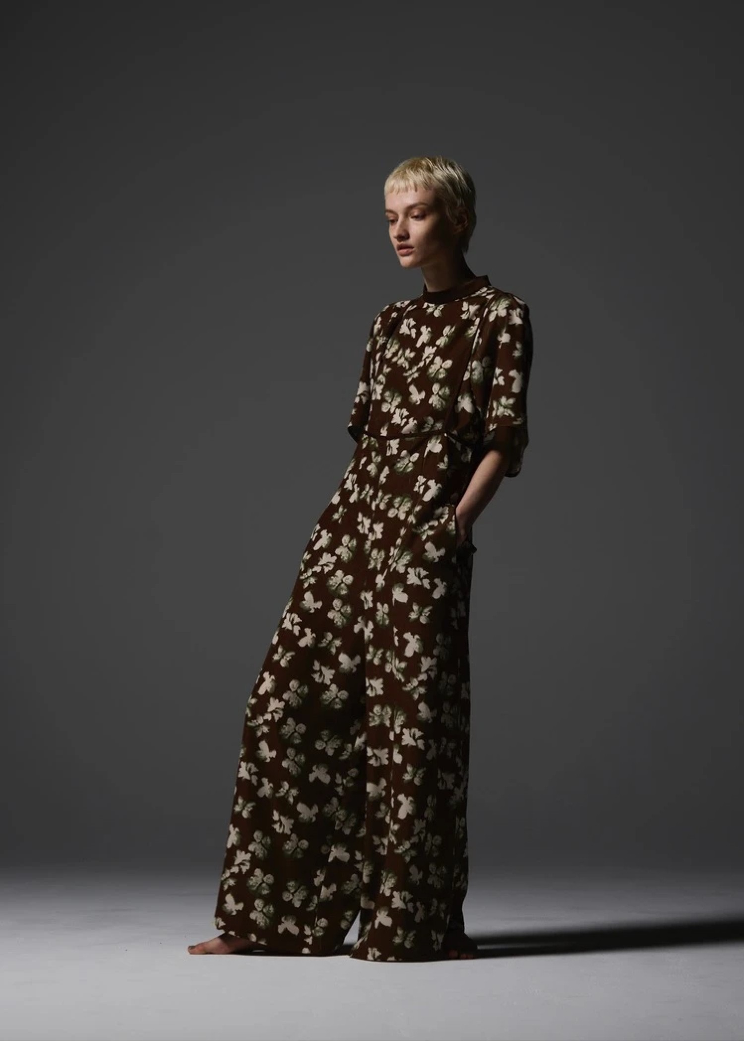 thin string flower overalls SET UP