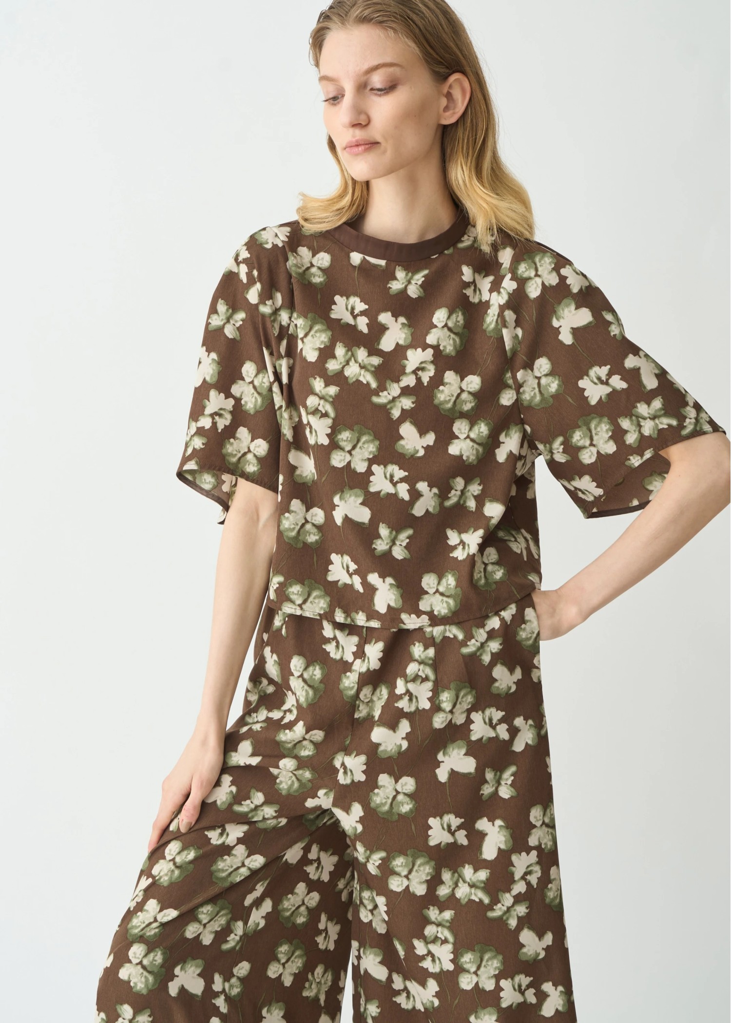 thin string flower overalls SET UP