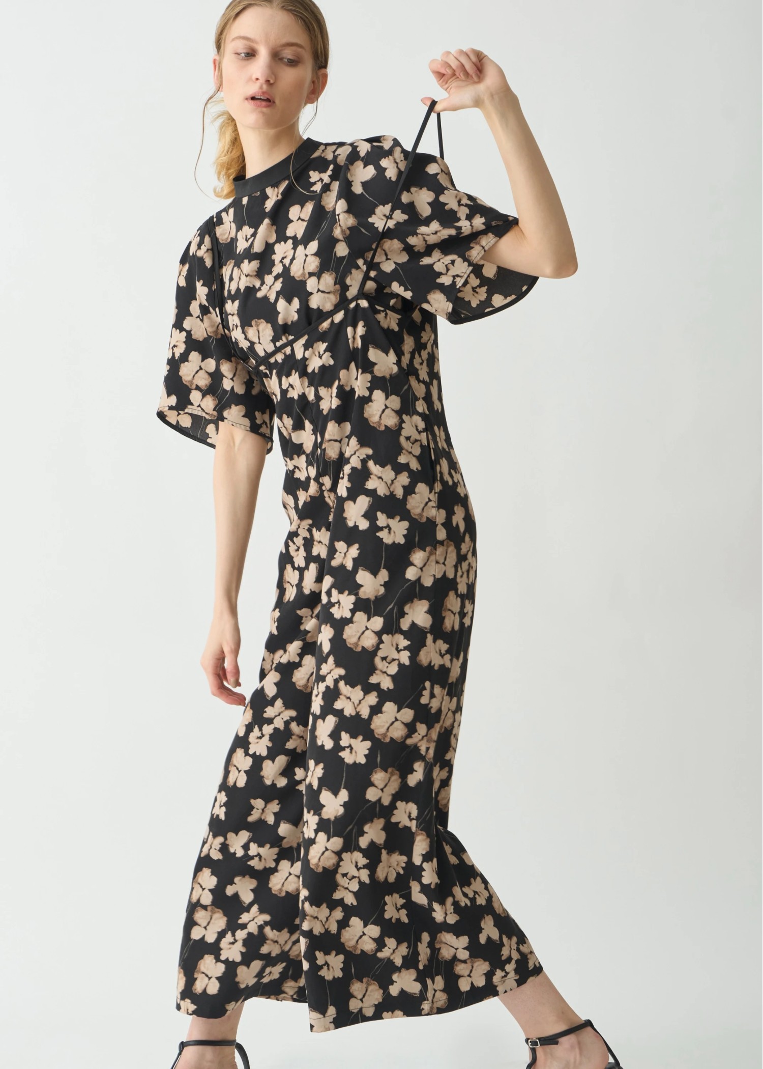 thin string flower overalls SET UP