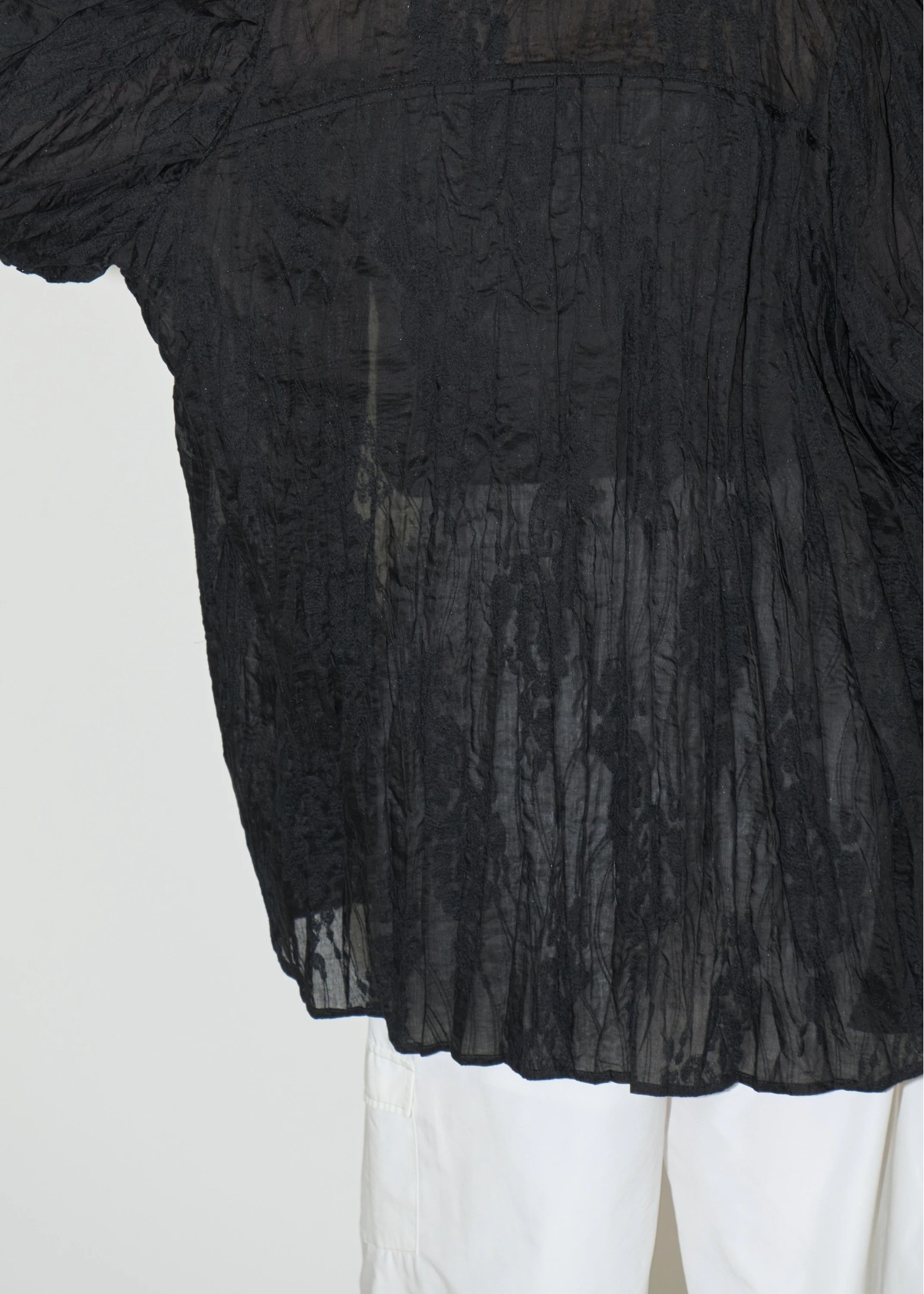 wrinkle embroidery removable sleeve BL