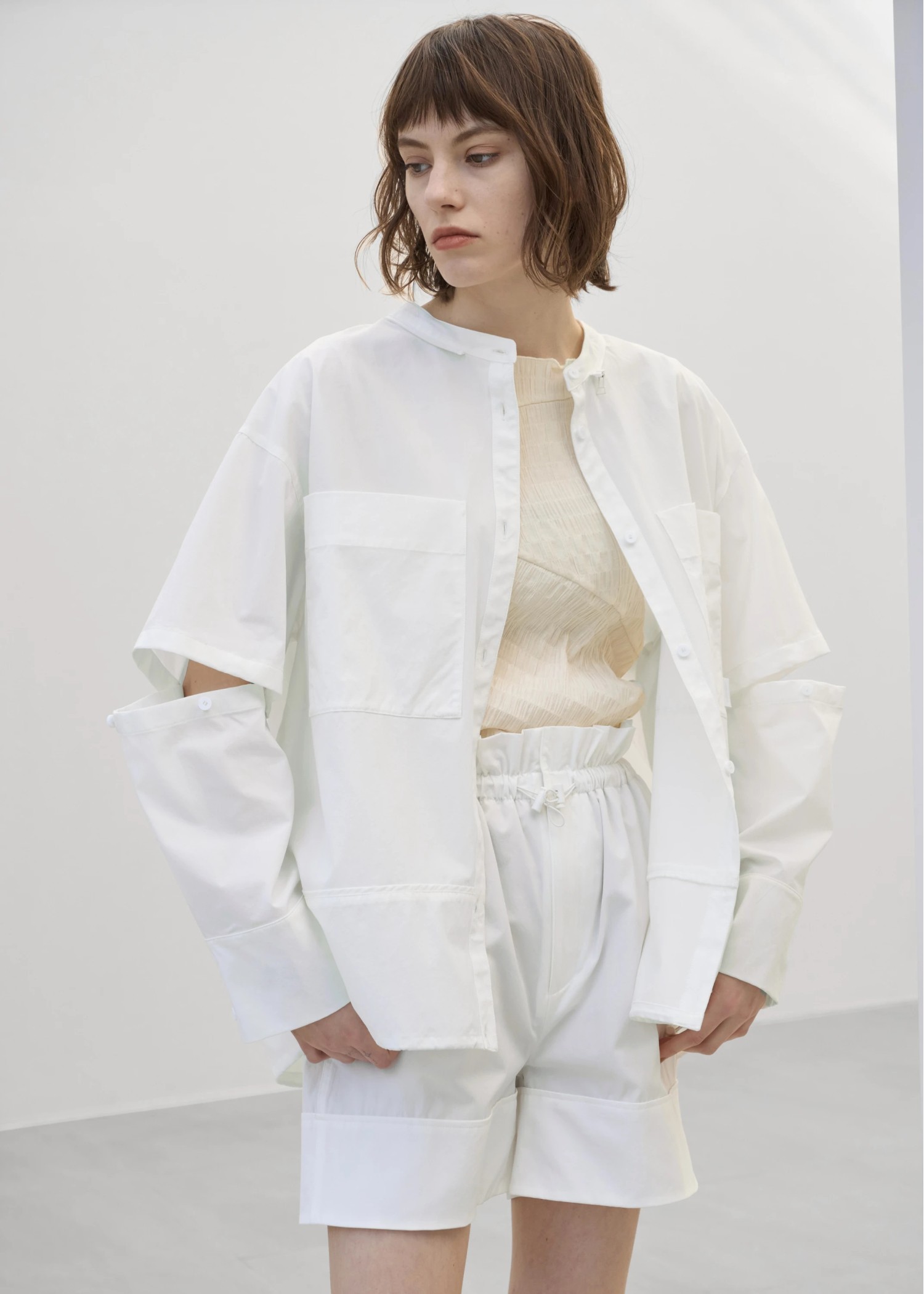 removable sleeve hoody drawstring SH