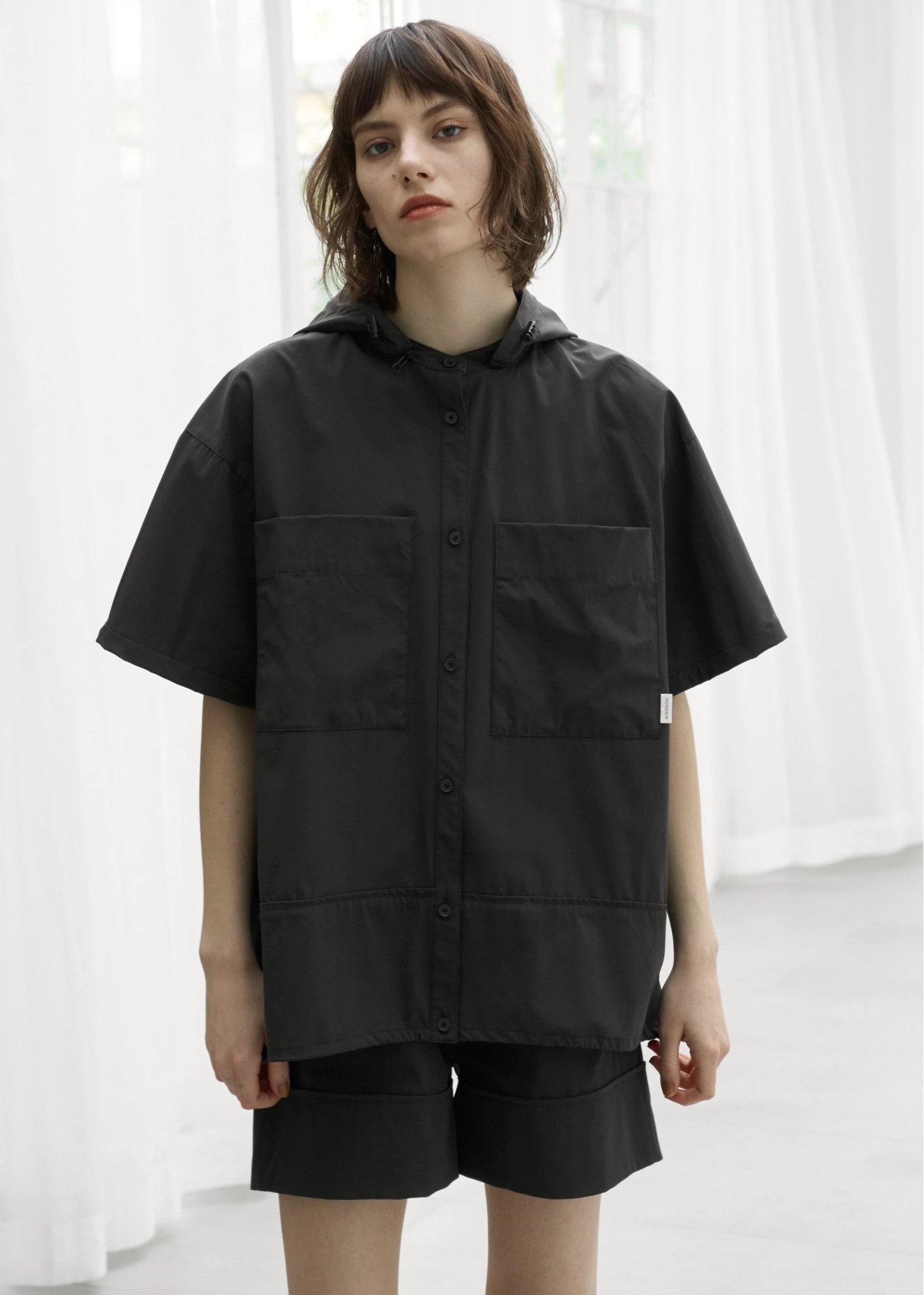 removable sleeve hoody drawstring SH